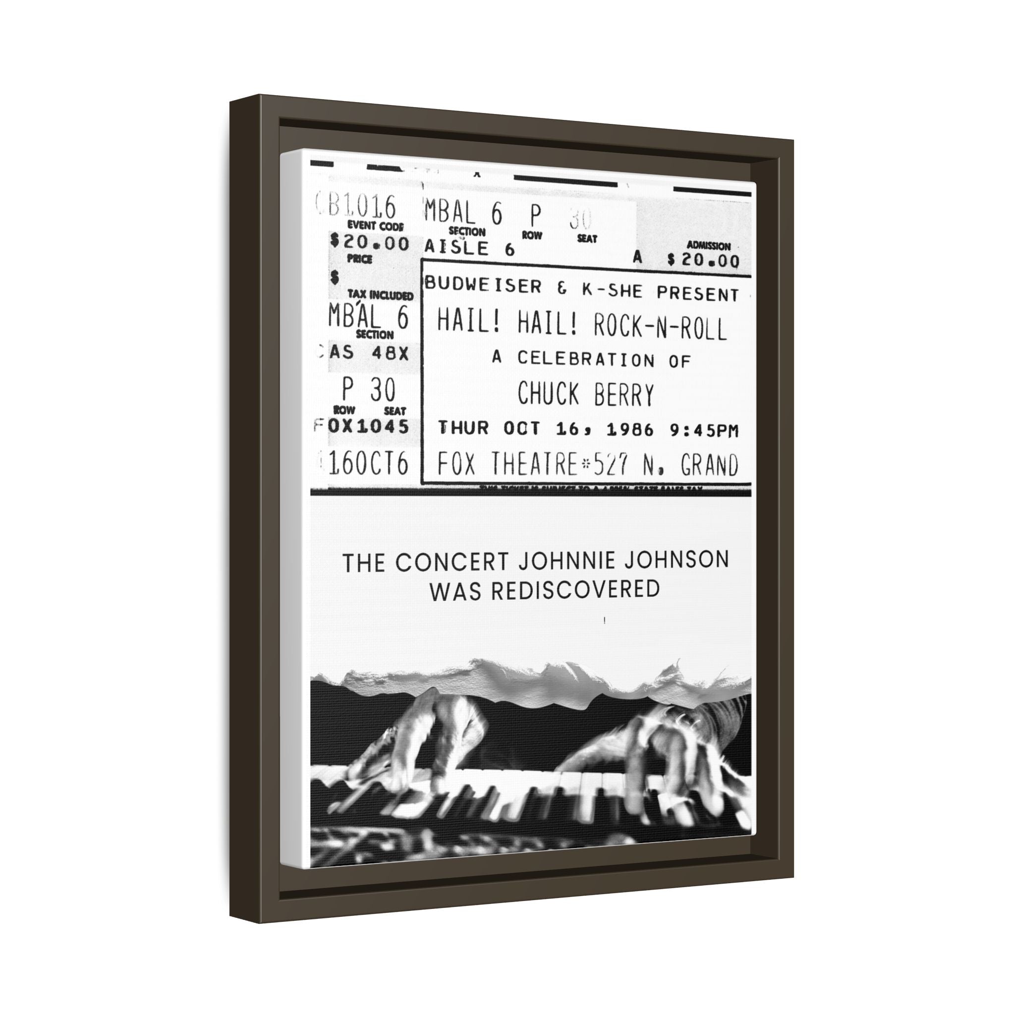 The Concert Johnnie Johnson Was Rediscovered Framed Canvas Print