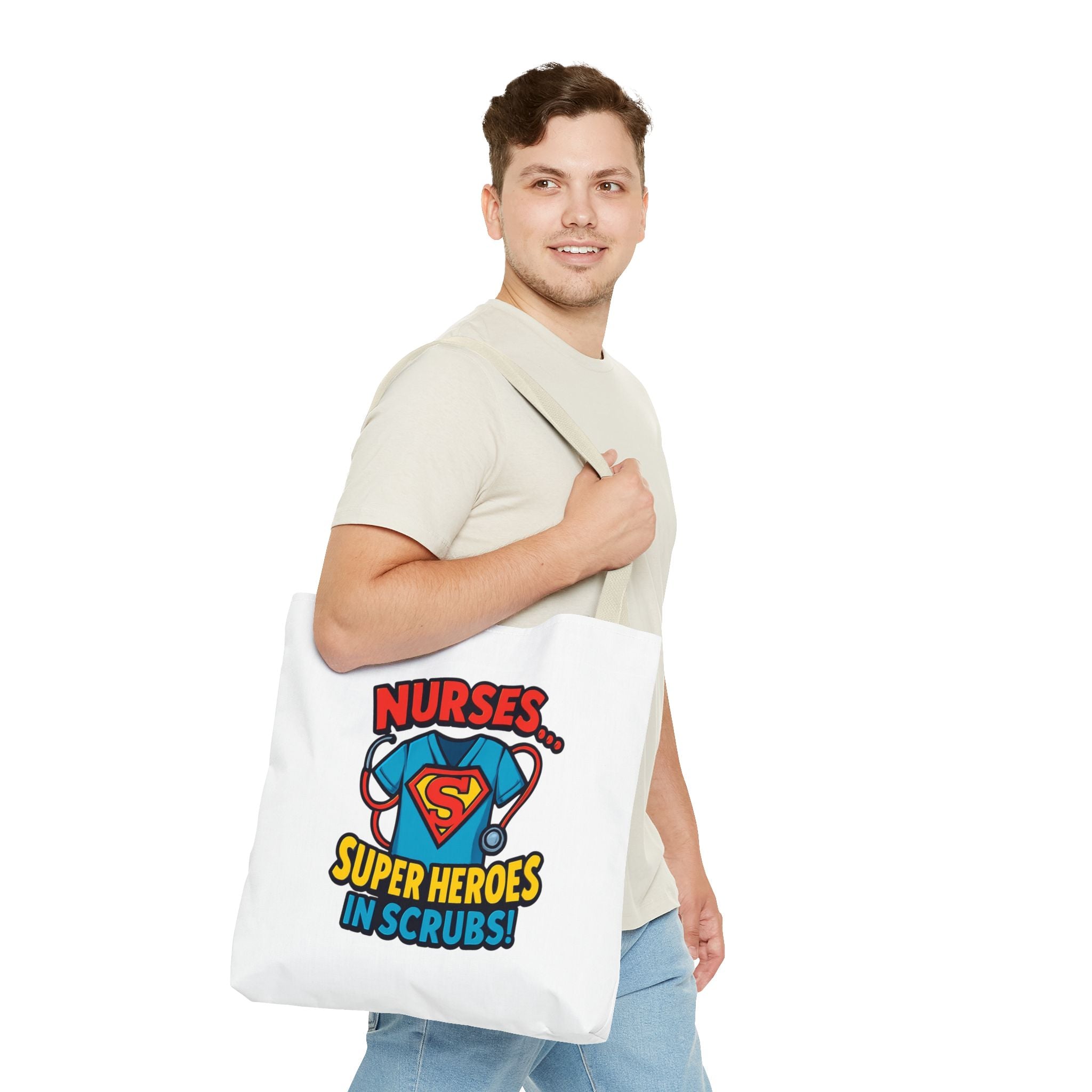 Nurse Tote Bag — "Nurses... Super Heroes in Scrubs" Gift Tote