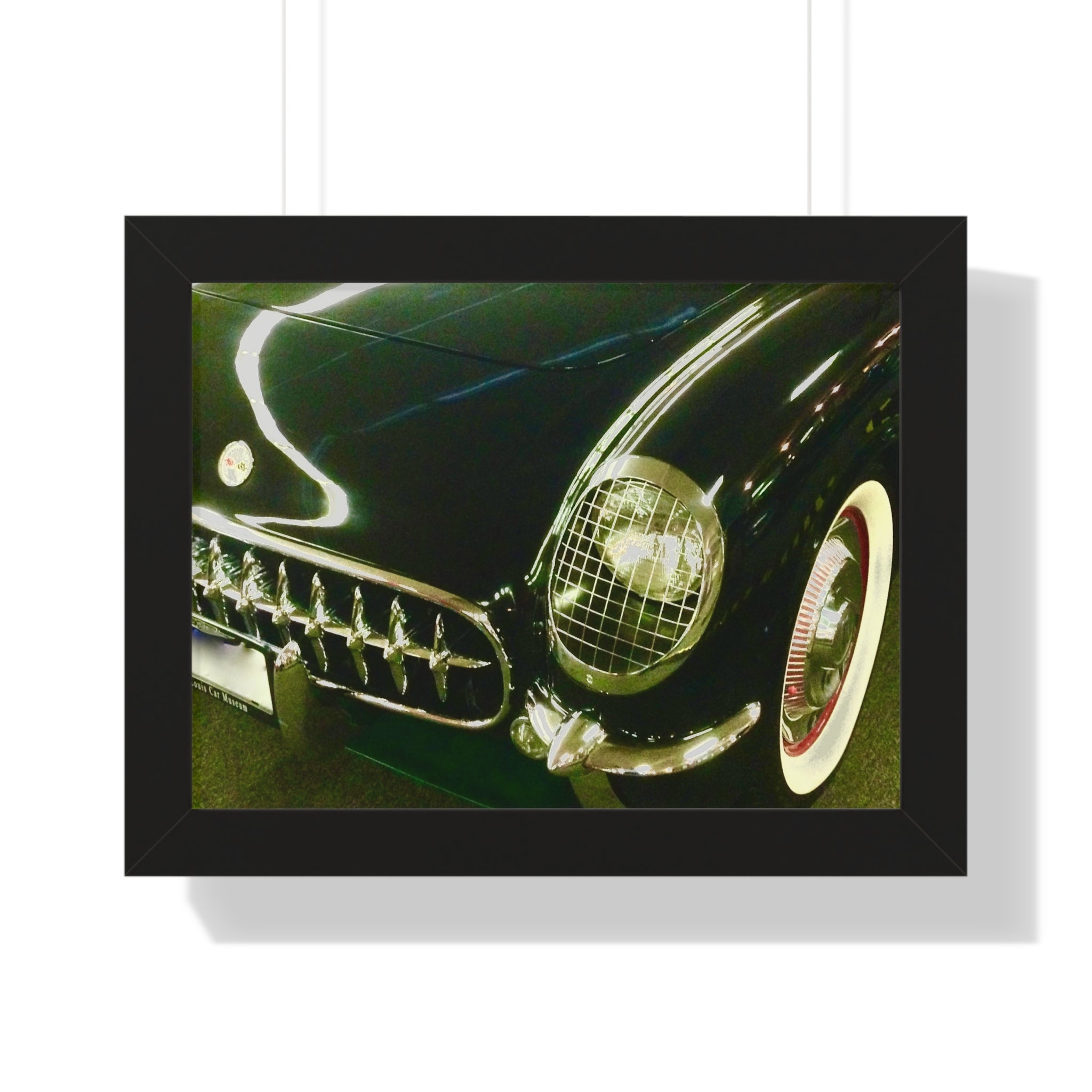Vintage Corvette Front - Framed Automotive Poster
