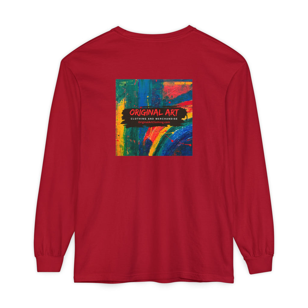 Teacher Long Sleeve Tee — "I Teach: My Super Power Is Multi-tasking" with Colorful Art Back