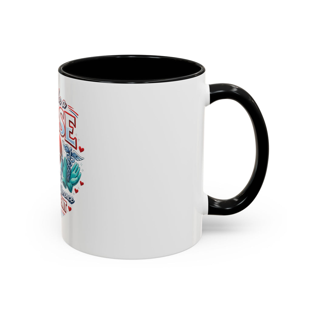 Proud to Be a Nurse Accent Coffee Mug — "Making a Difference One Patient at a Time" (11/15oz)