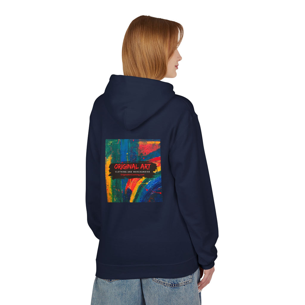 Vibrant Abstract Art Fleece Hoodie