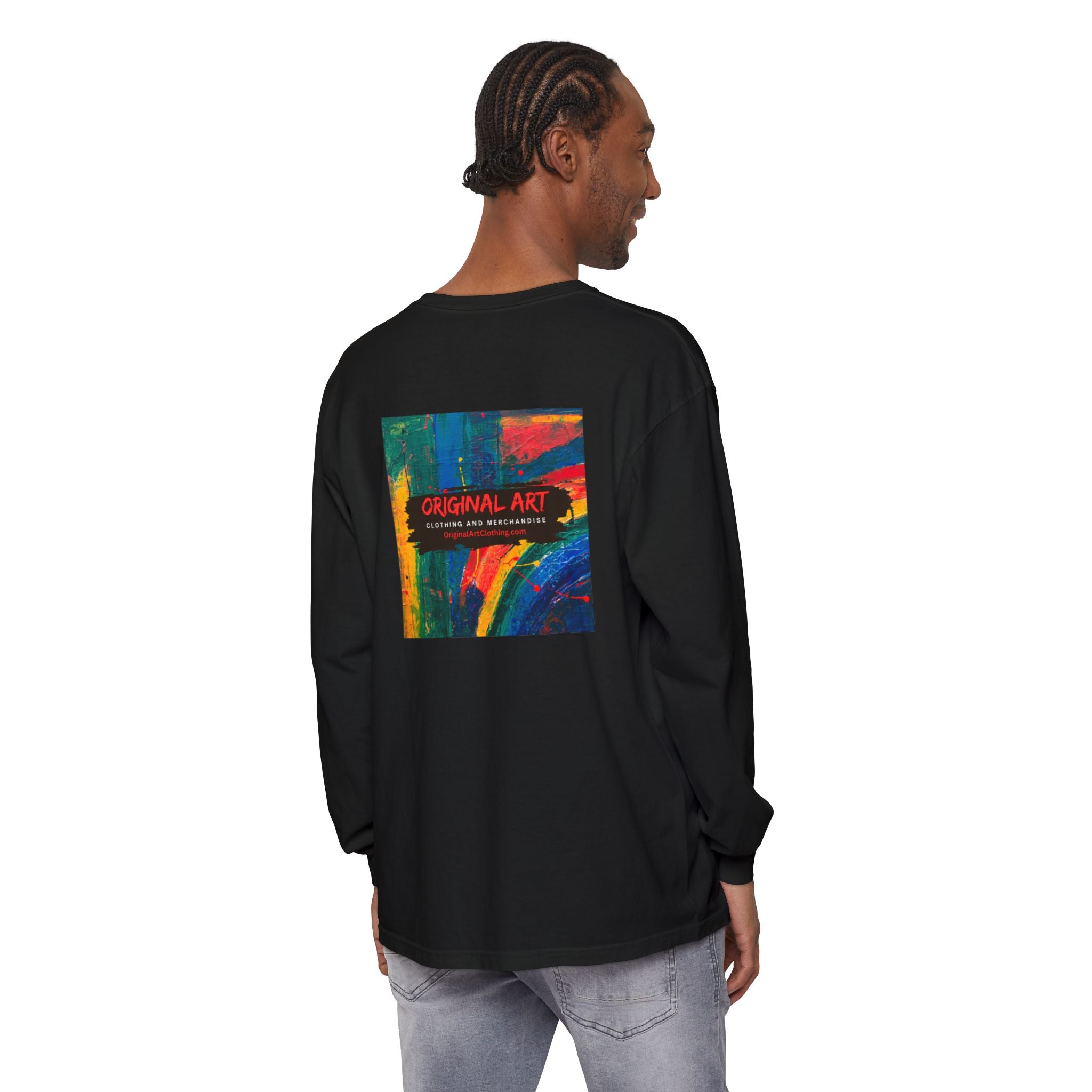 TV News Videographer: Unisex Garment-dyed Long Sleeve T-Shirt