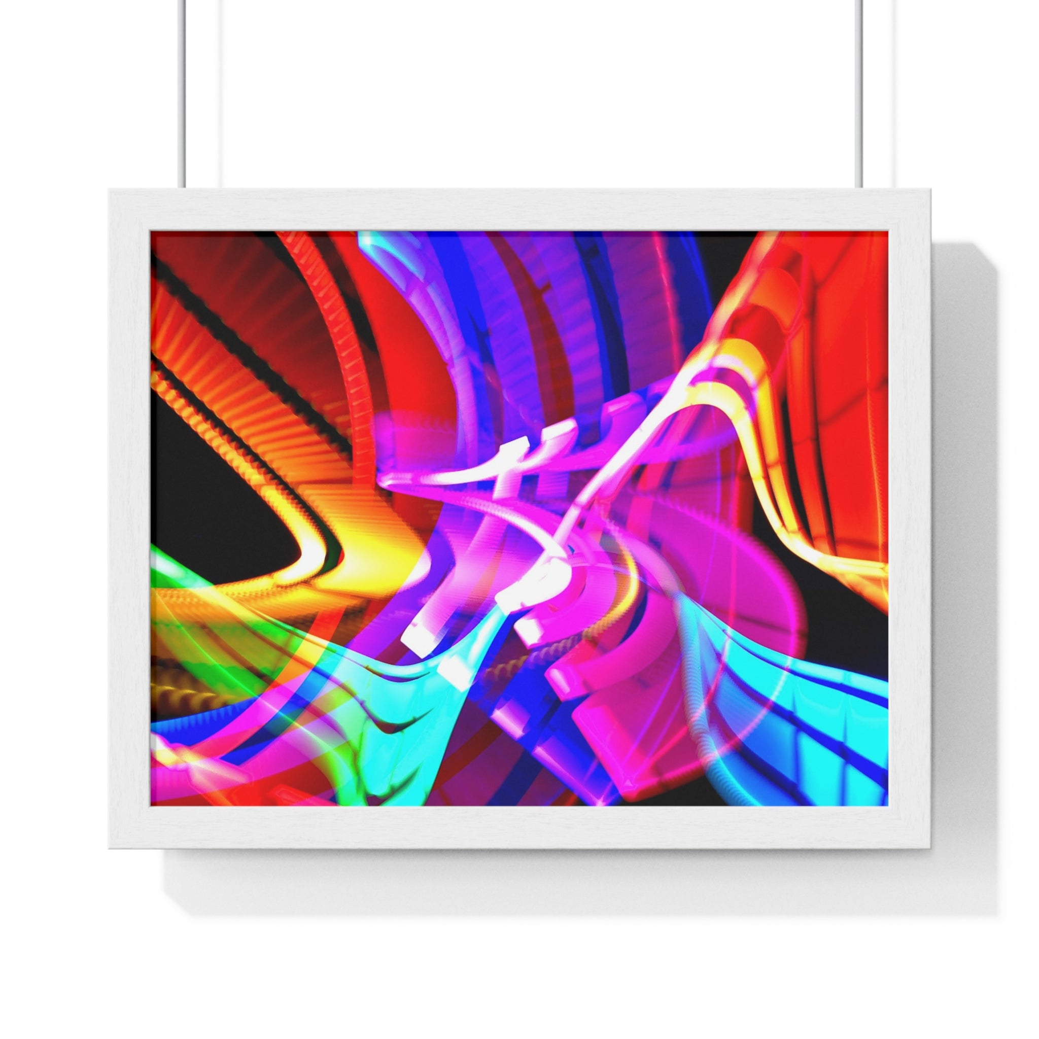 Original Light Painting Photograph Framed Colorful Wall Art