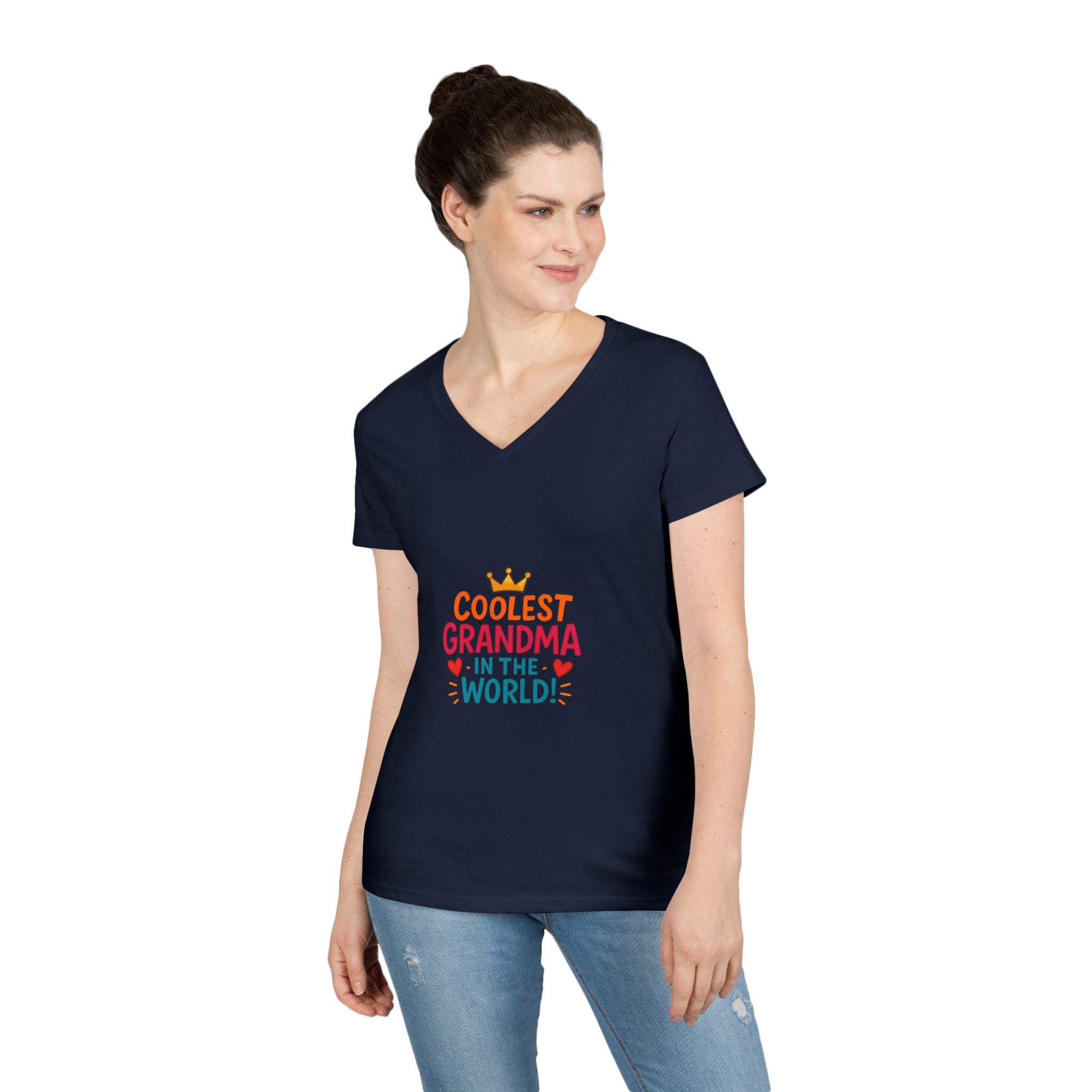 Coolest Grandma in the World V-Neck T-Shirt