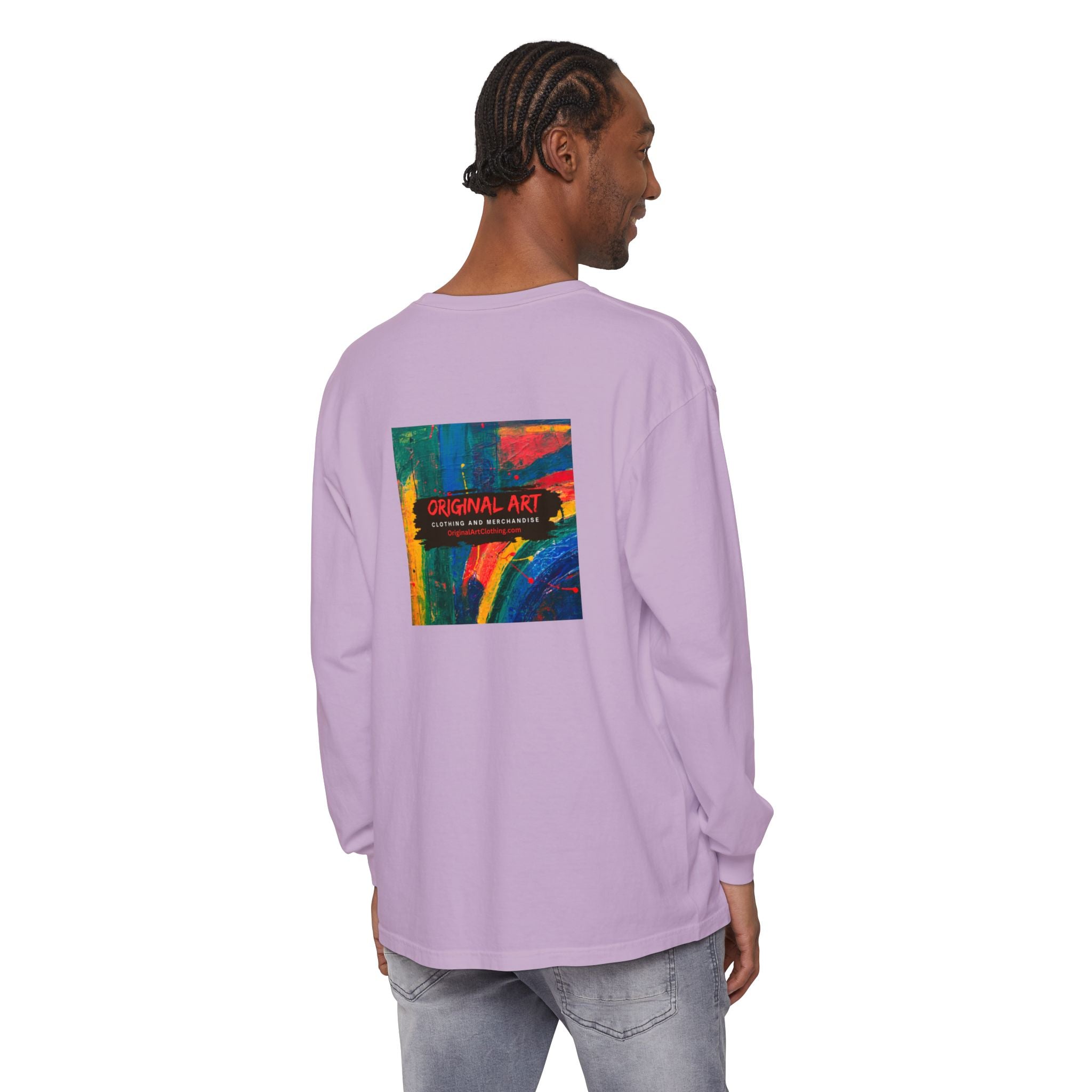 I Teach Long Sleeve T‑Shirt — “I make it make sense.” Teacher Tee with Colorful Original Art Back
