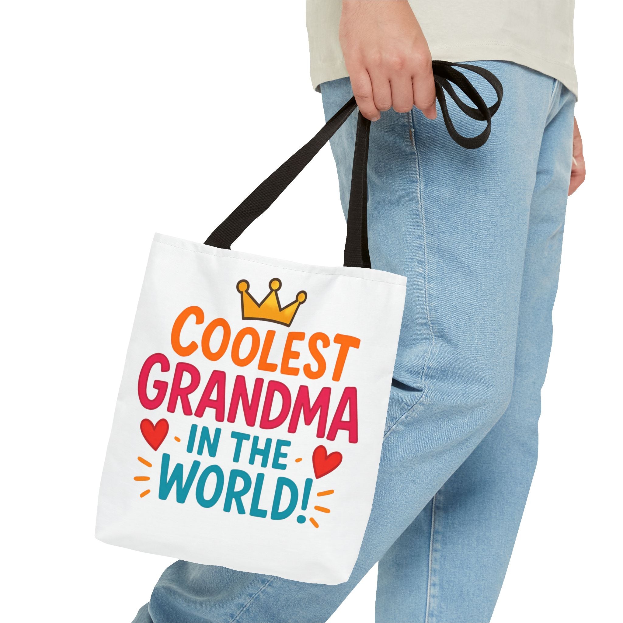 Tote — "Coolest Grandma in the World" Colorful Printed Tote Bag