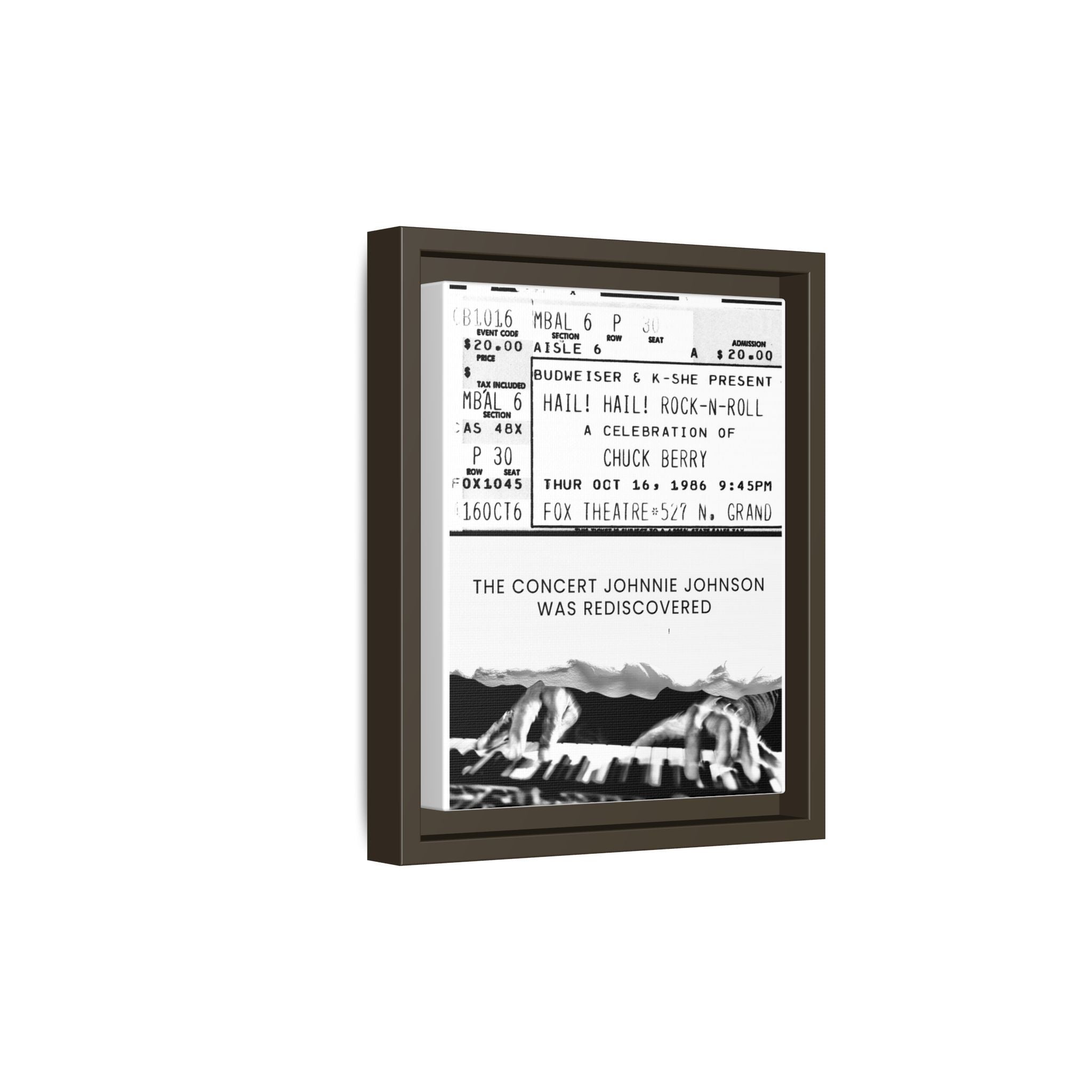 The Concert Johnnie Johnson Was Rediscovered Framed Canvas Print