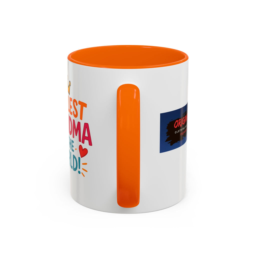 Coolest Grandma in the World Accent Coffee Mug — Fun Gift for Grandmother (11/15oz)