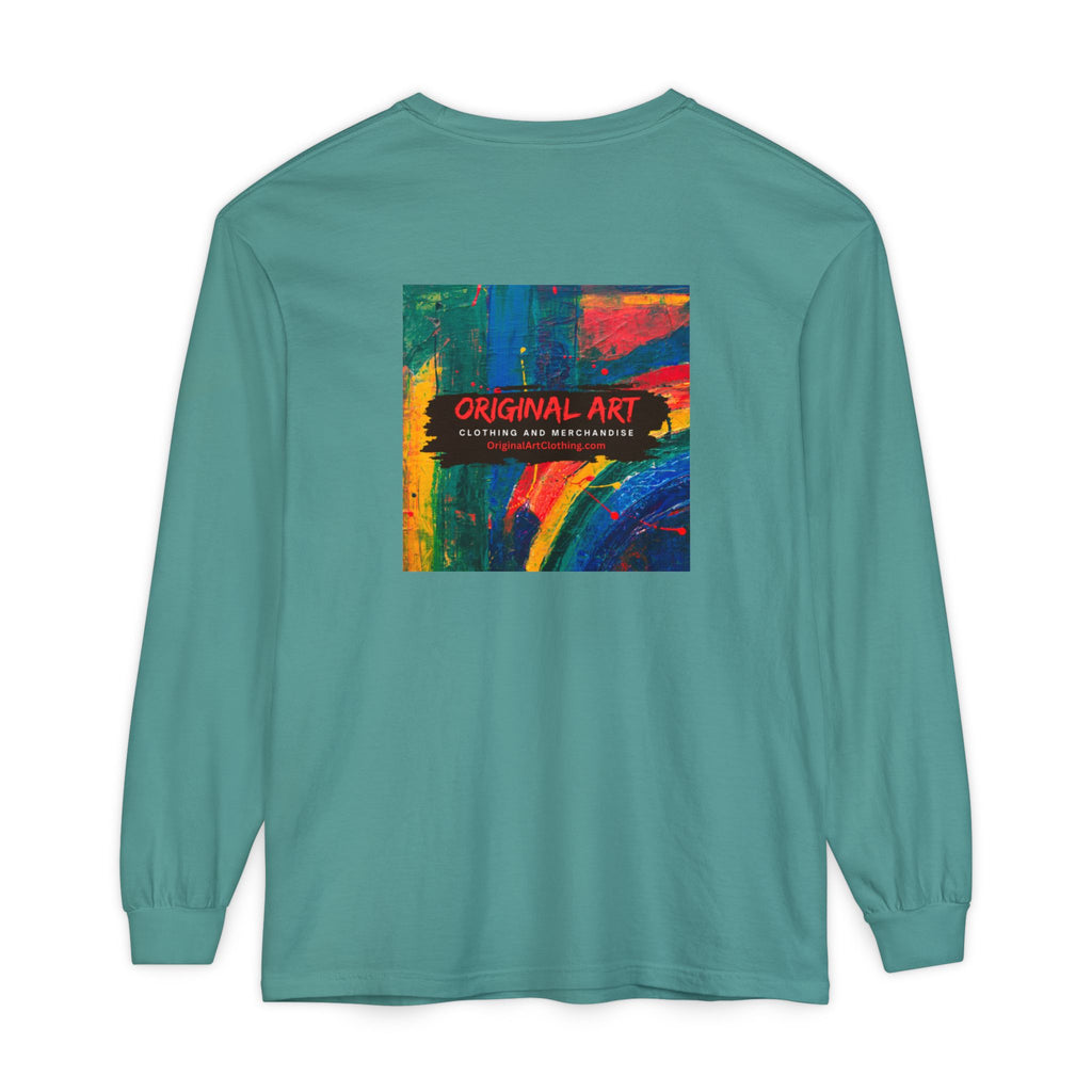 TV News Videographer: Unisex Garment-dyed Long Sleeve T-Shirt