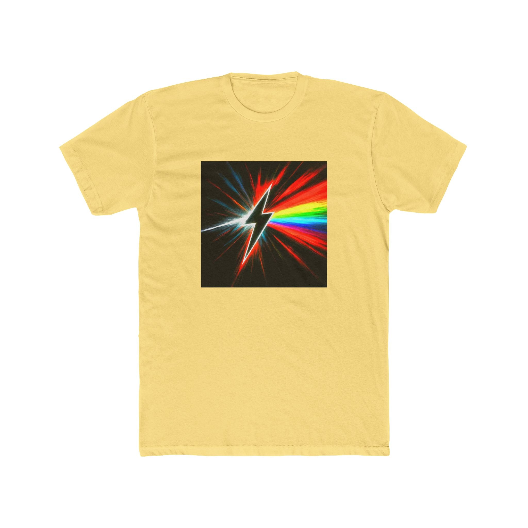 Lightning Prism Crew Tee — Retro Electric Graphic T-Shirt