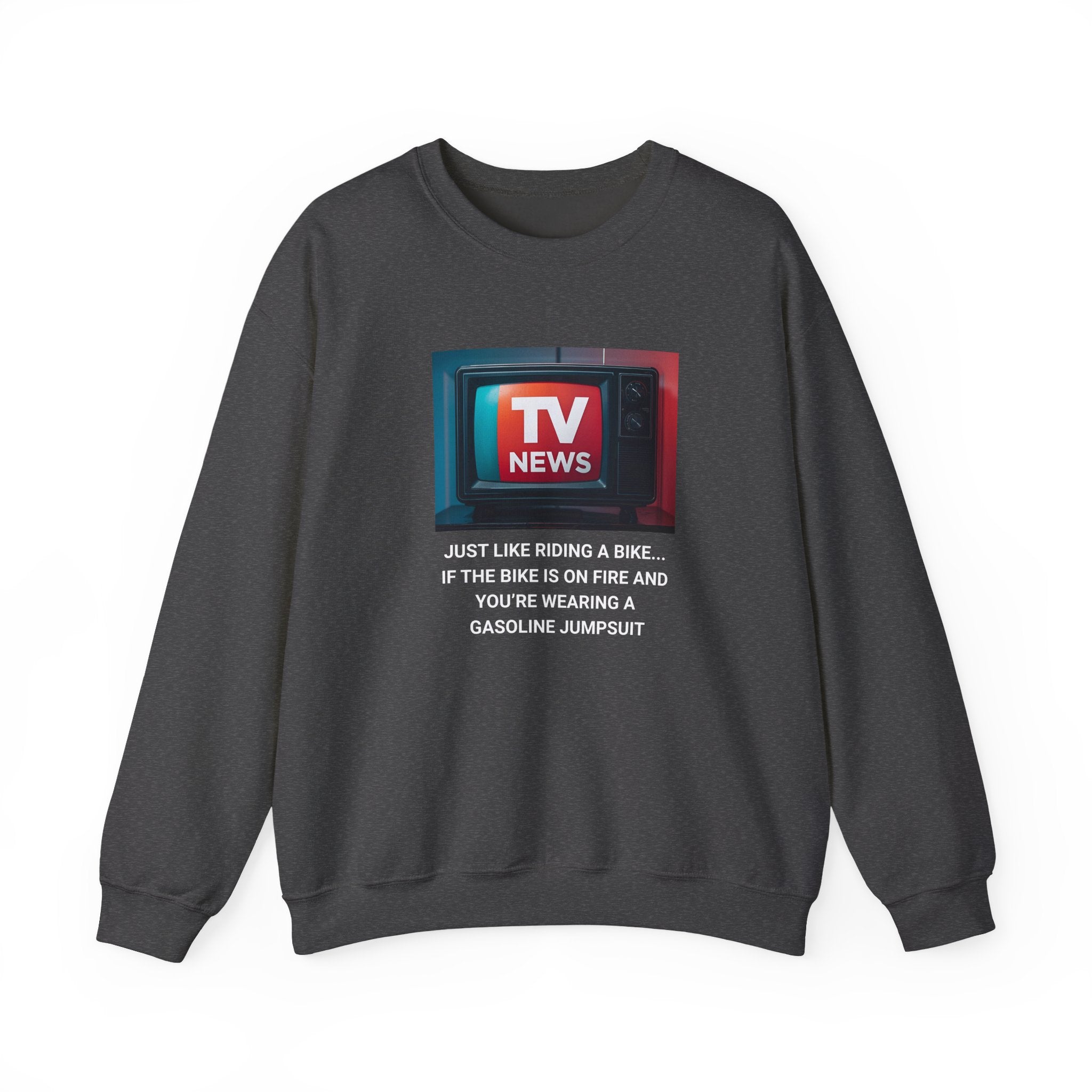 TV News Inspired Unisex Crewneck Sweatshirt - Funny Statement Apparel