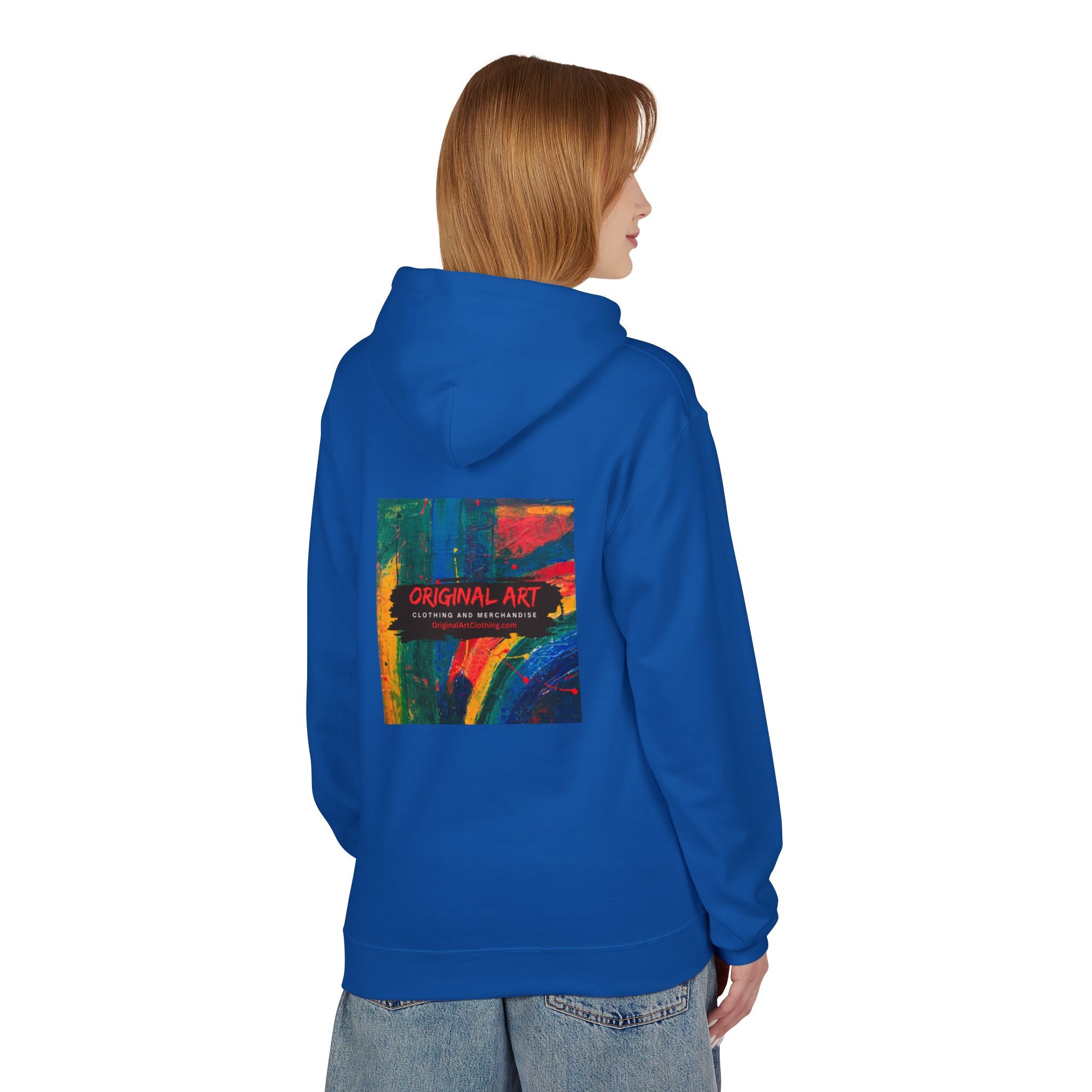 Vibrant Abstract Art Fleece Hoodie