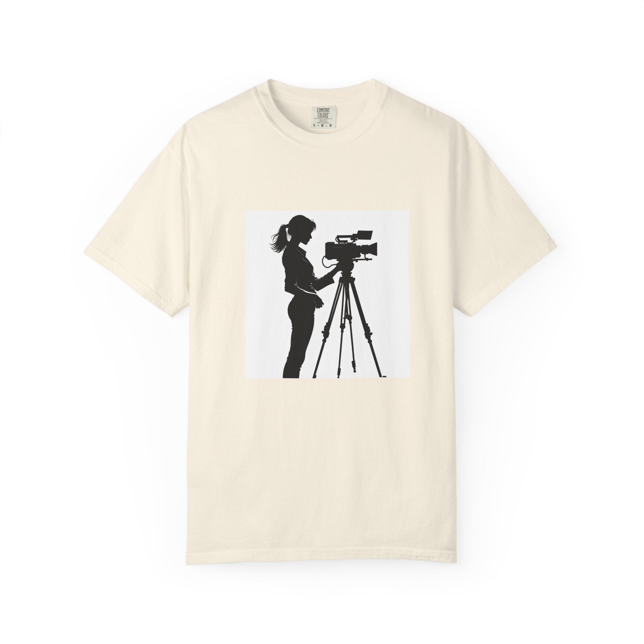 "Behind Every Great Story is Great Video" Female Silhouette Tee