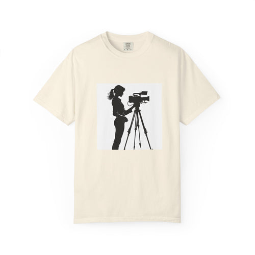 "Behind Every Great Story is Great Video" Female Silhouette Tee