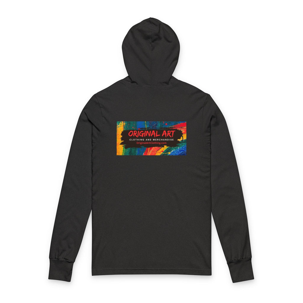 Long Sleeve Hooded Tee — Prism Wave Graphic