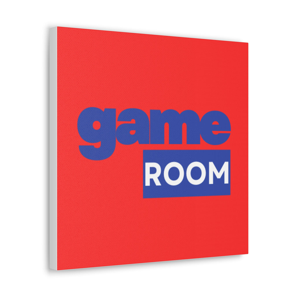 Game Room Canvas Wall Art — Retro Bold Typography