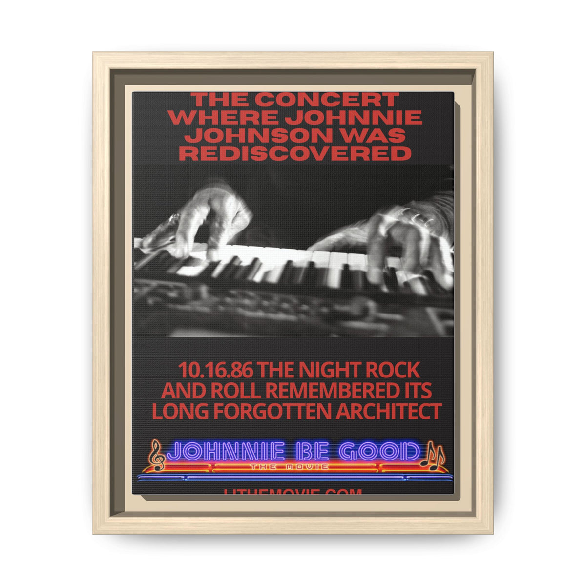 The Concert Johnnie Johnson Was Rediscovered Framed Canvas Print