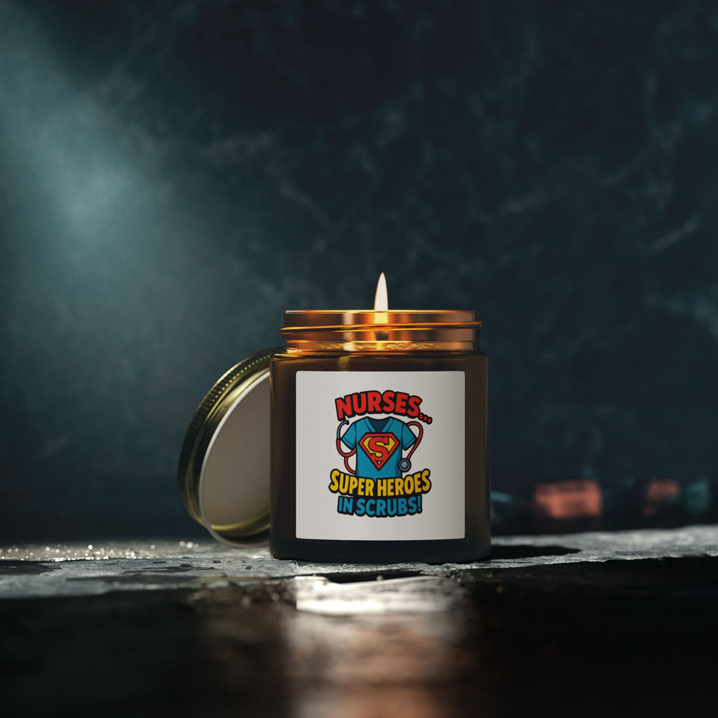 Nurse Superheroes Candle — Coconut Apricot Scent (4oz & 9oz)