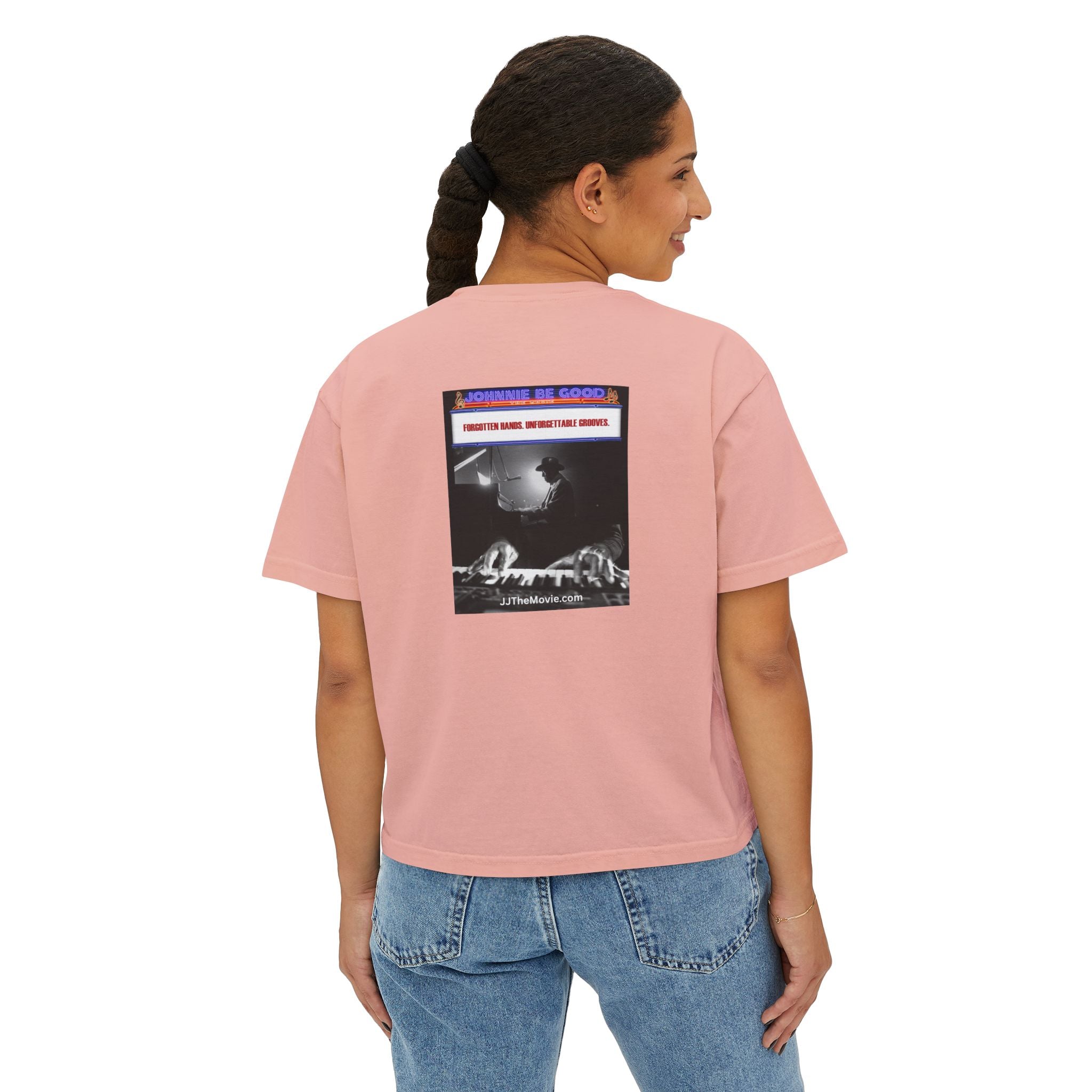 Johnnie Be Good Movie Boxy Tee — 'Johann de Wood' Graphic Tee