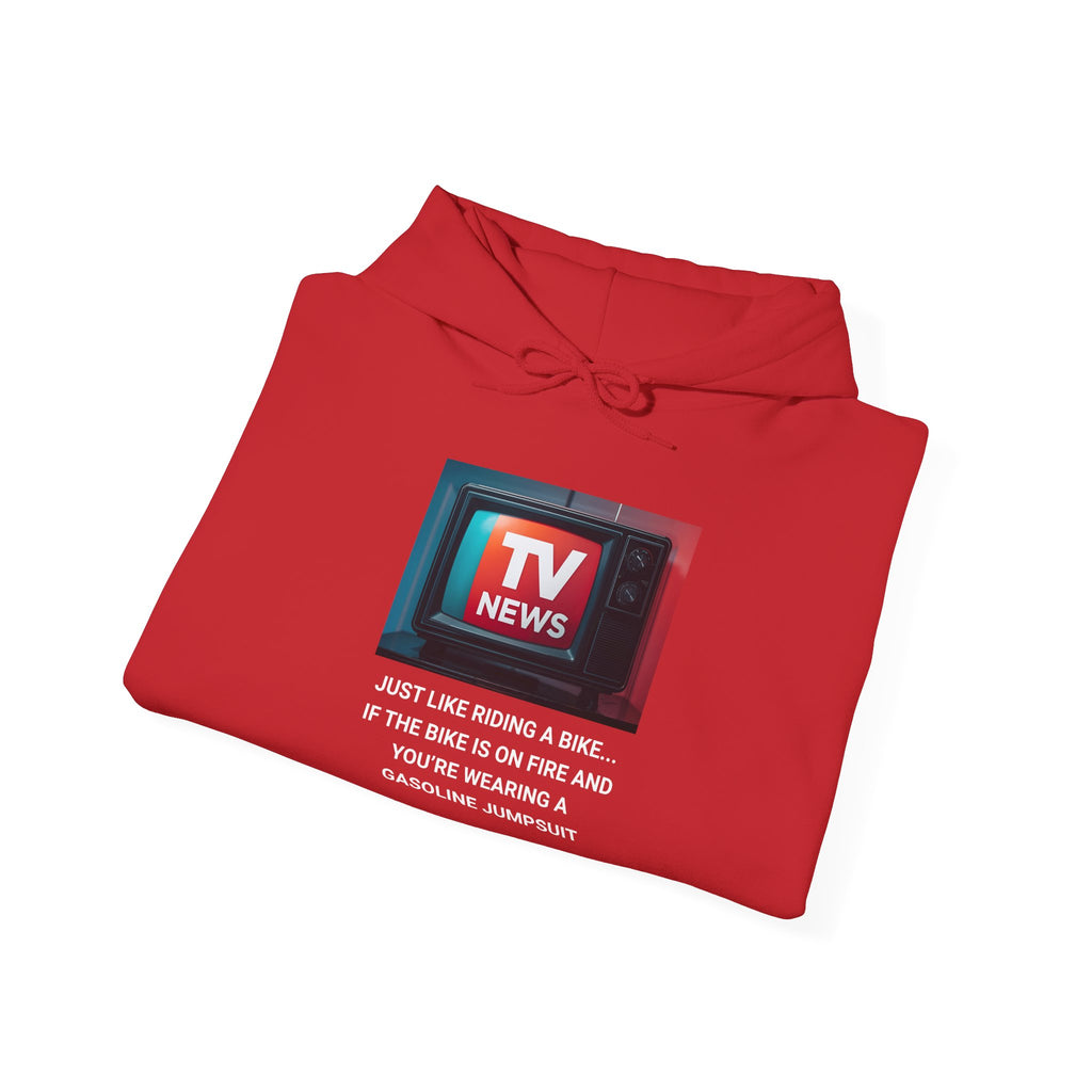 TV News Humor Hoodie for Media Lovers