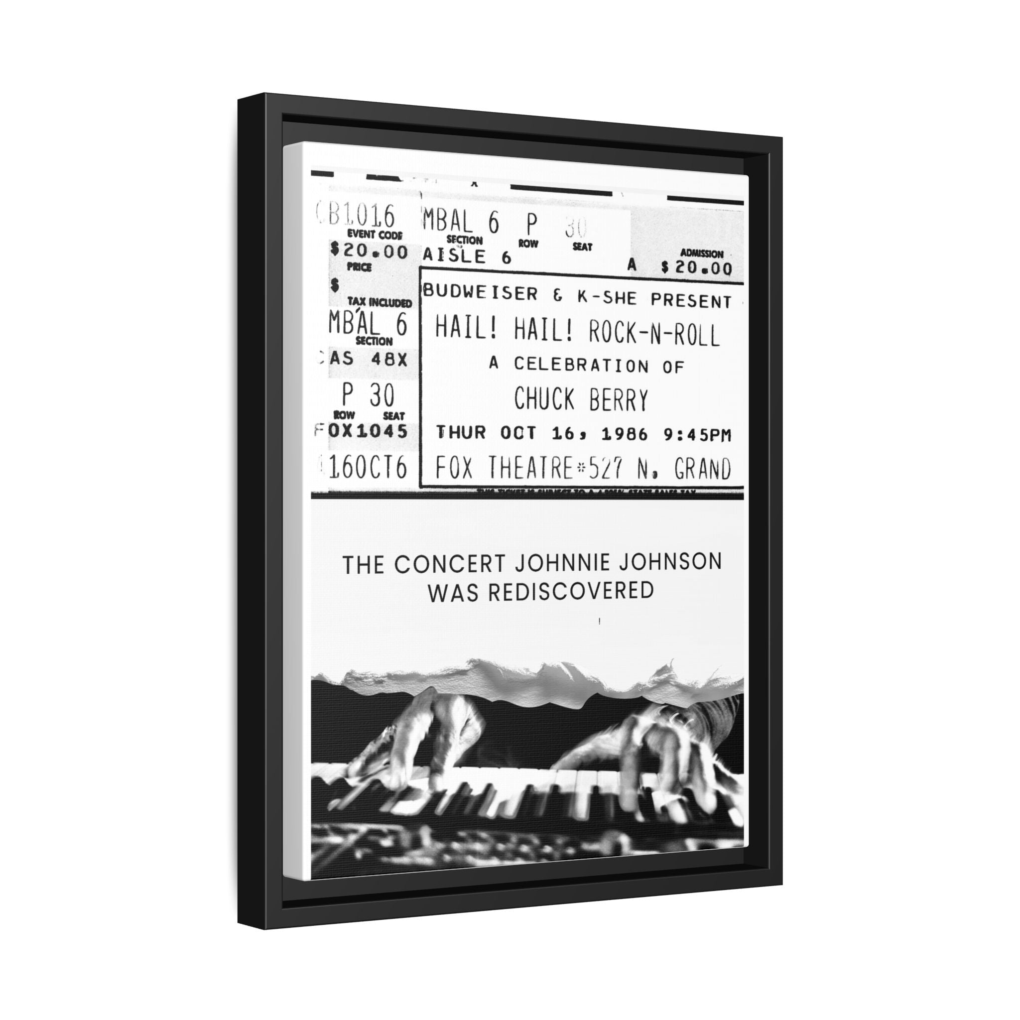 The Concert Johnnie Johnson Was Rediscovered Framed Canvas Print