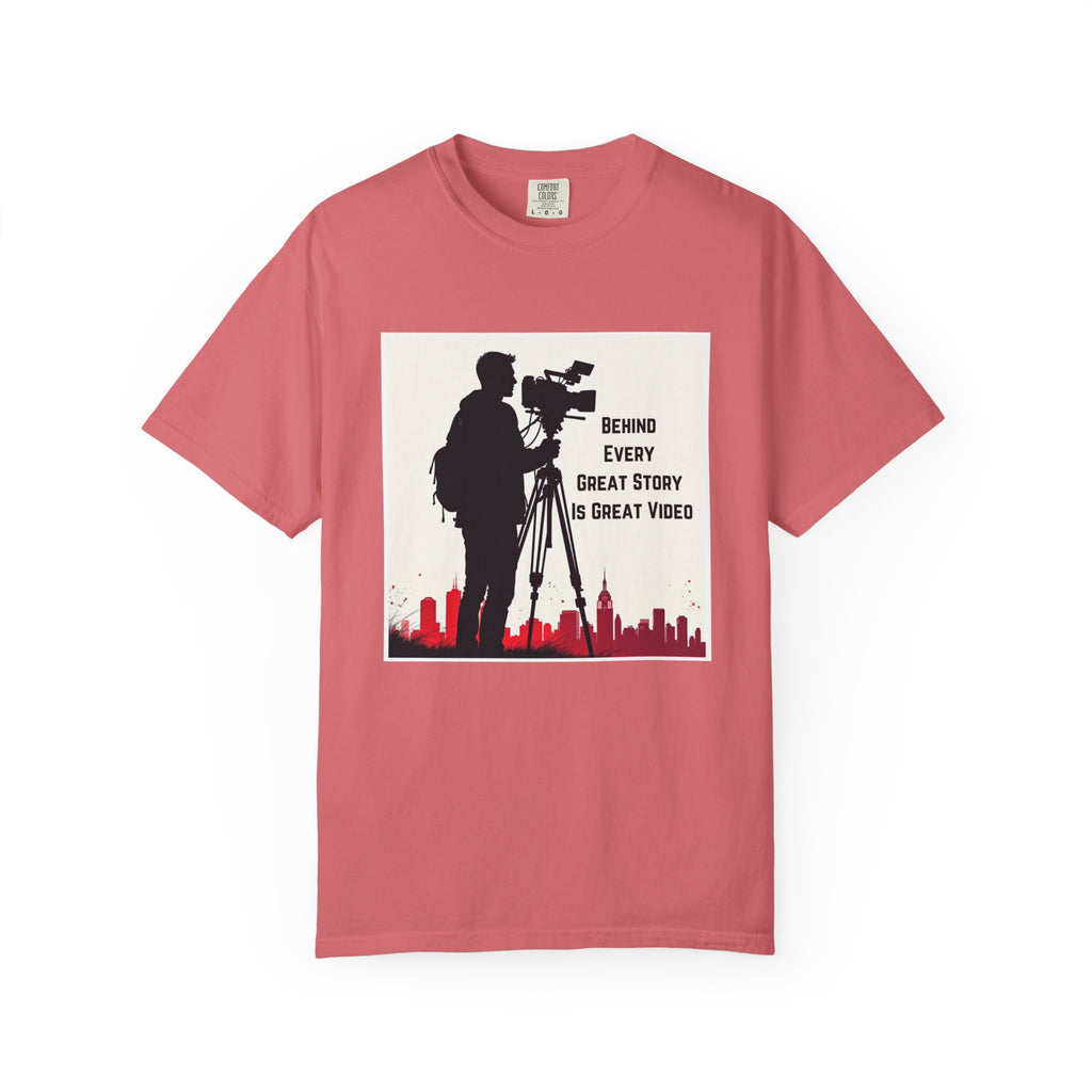 TV News Videographer: Unisex Garment-Dyed T-shirt
