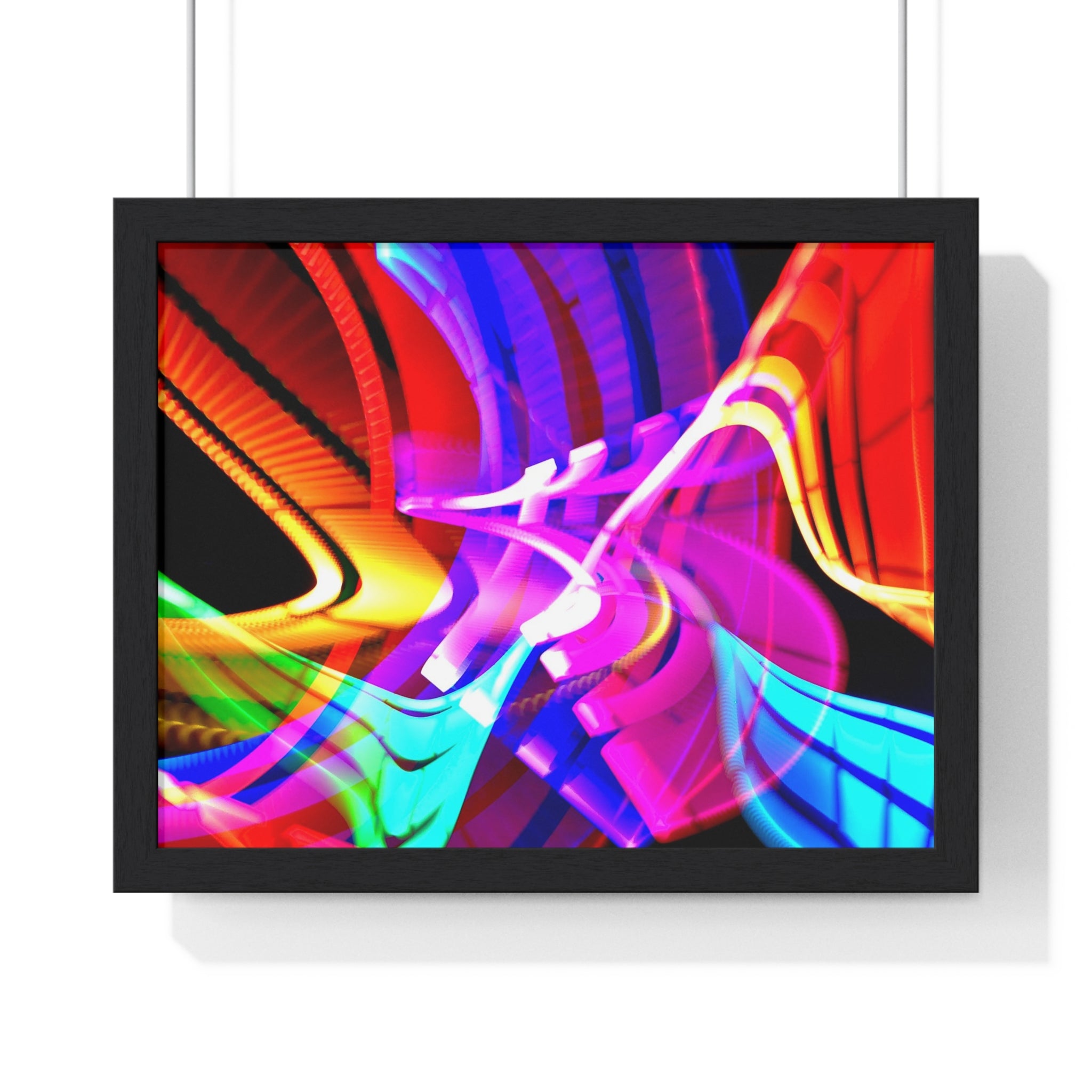 Original Light Painting Photograph Framed Colorful Wall Art