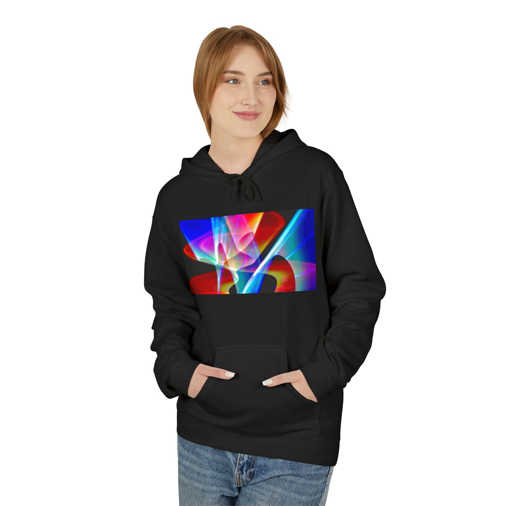 Vibrant Abstract Art Fleece Hoodie