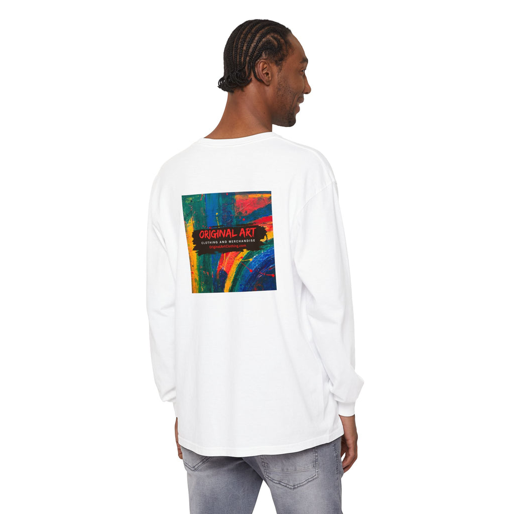 Teacher Long Sleeve Tee — "I Teach: My Super Power Is Multi-tasking" with Colorful Art Back