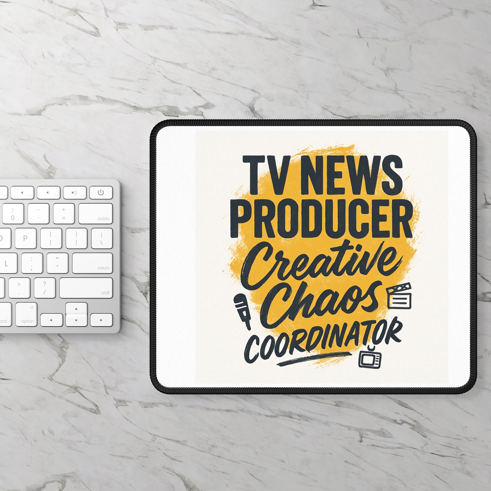 TV News Producer Mouse Pad | Gaming Mouse Mat | Unique Gift for Journalists, Creative Professionals, Office Decor