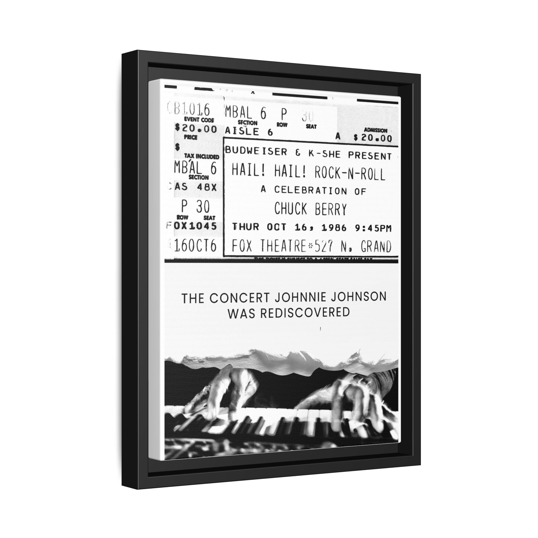The Concert Johnnie Johnson Was Rediscovered Framed Canvas Print