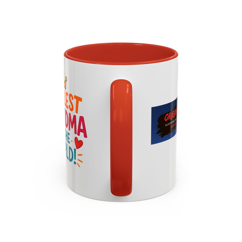 Coolest Grandma in the World Accent Coffee Mug — Fun Gift for Grandmother (11/15oz)