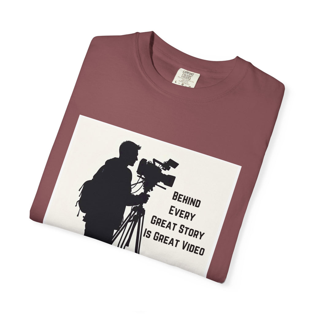 TV News Videographer: Unisex Garment-Dyed T-shirt