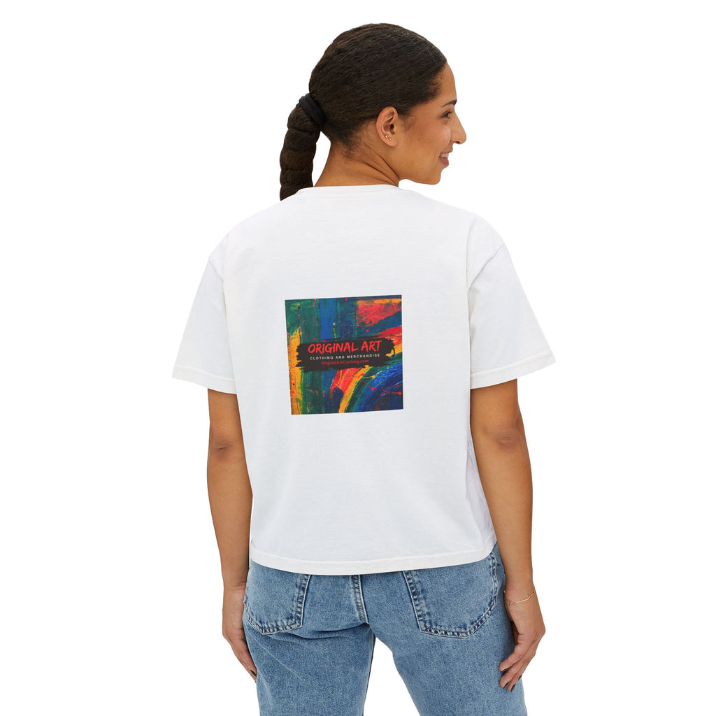 Game On! Level Up Women's Boxy Gaming Graphic Shirt