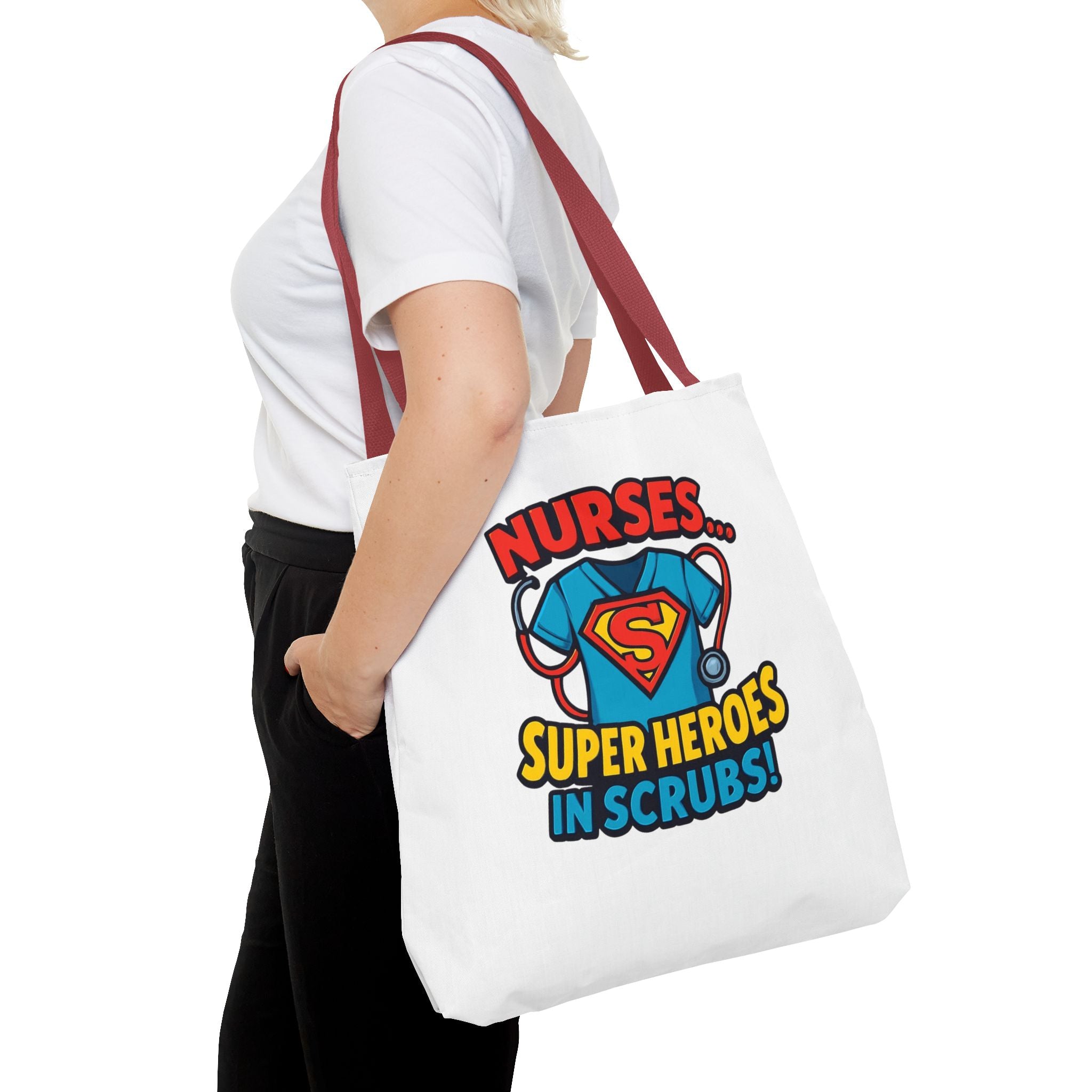 Nurse Tote Bag — "Nurses... Super Heroes in Scrubs" Gift Tote