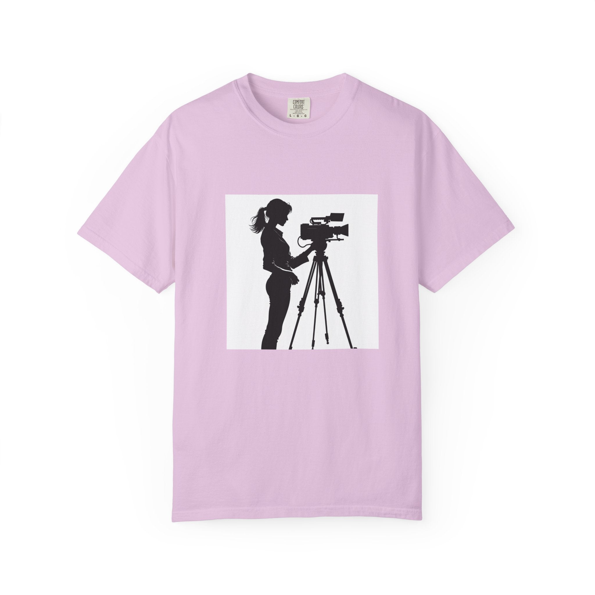"Behind Every Great Story is Great Video" Female Silhouette Tee
