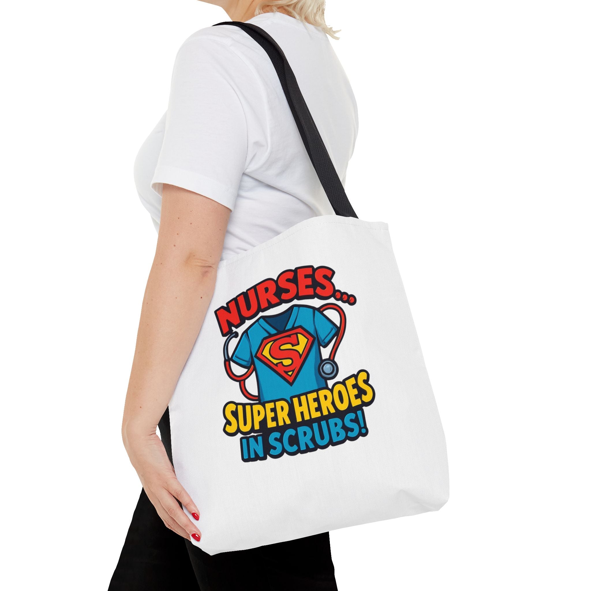 Nurse Tote Bag — "Nurses... Super Heroes in Scrubs" Gift Tote