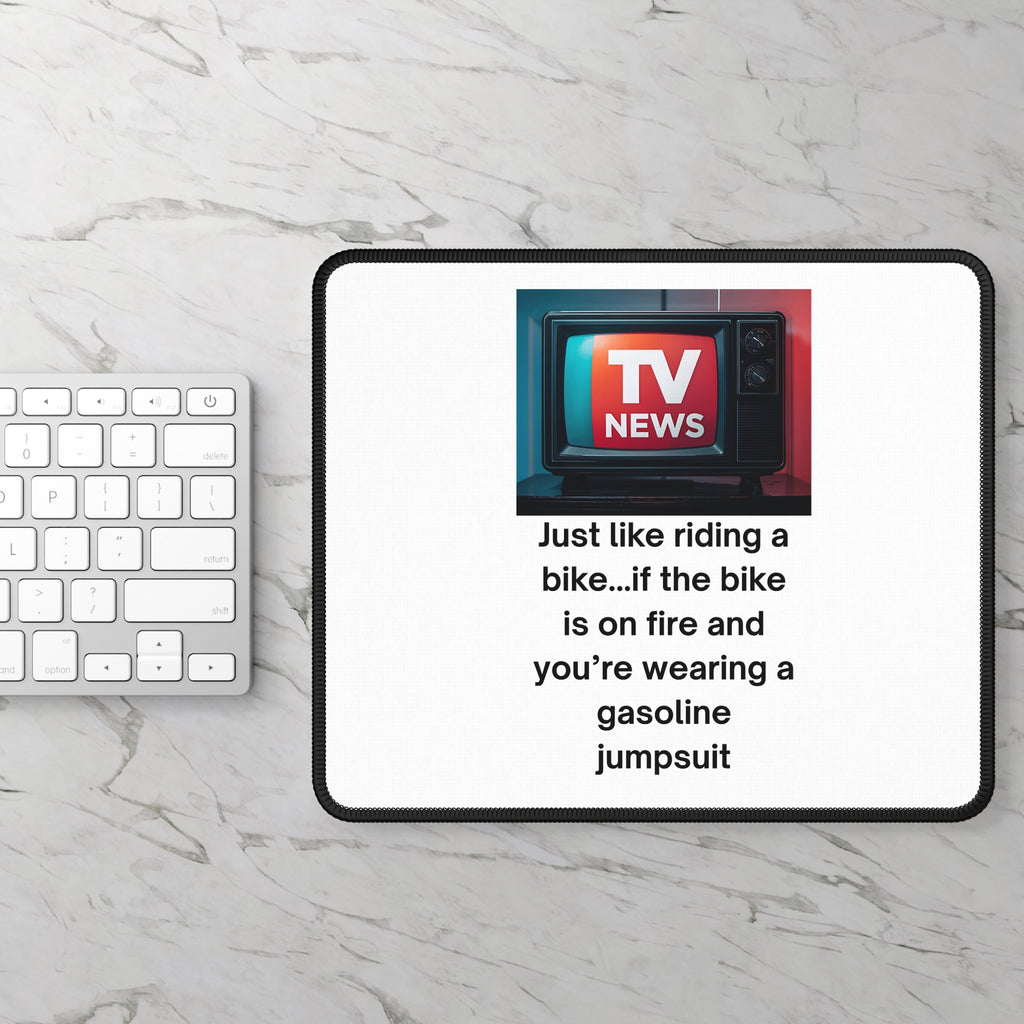 Gaming Mouse Pad with Humorous TV News Quote, Perfect for Gamers, Office Gift, Desk Decor, and Birthday Present