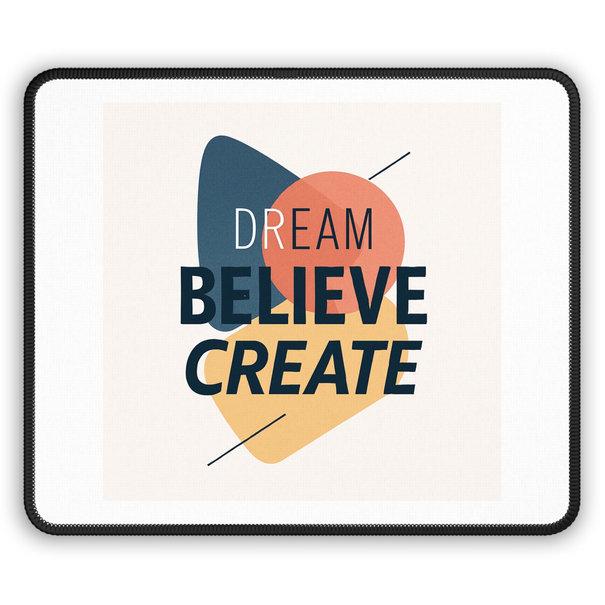 Dream Believe Create Inspirational Gaming Mouse Pad - Dream Believe Create, Office Gift, Gamer Desk Decor, Motivational Accessories, Home Office Must-Have