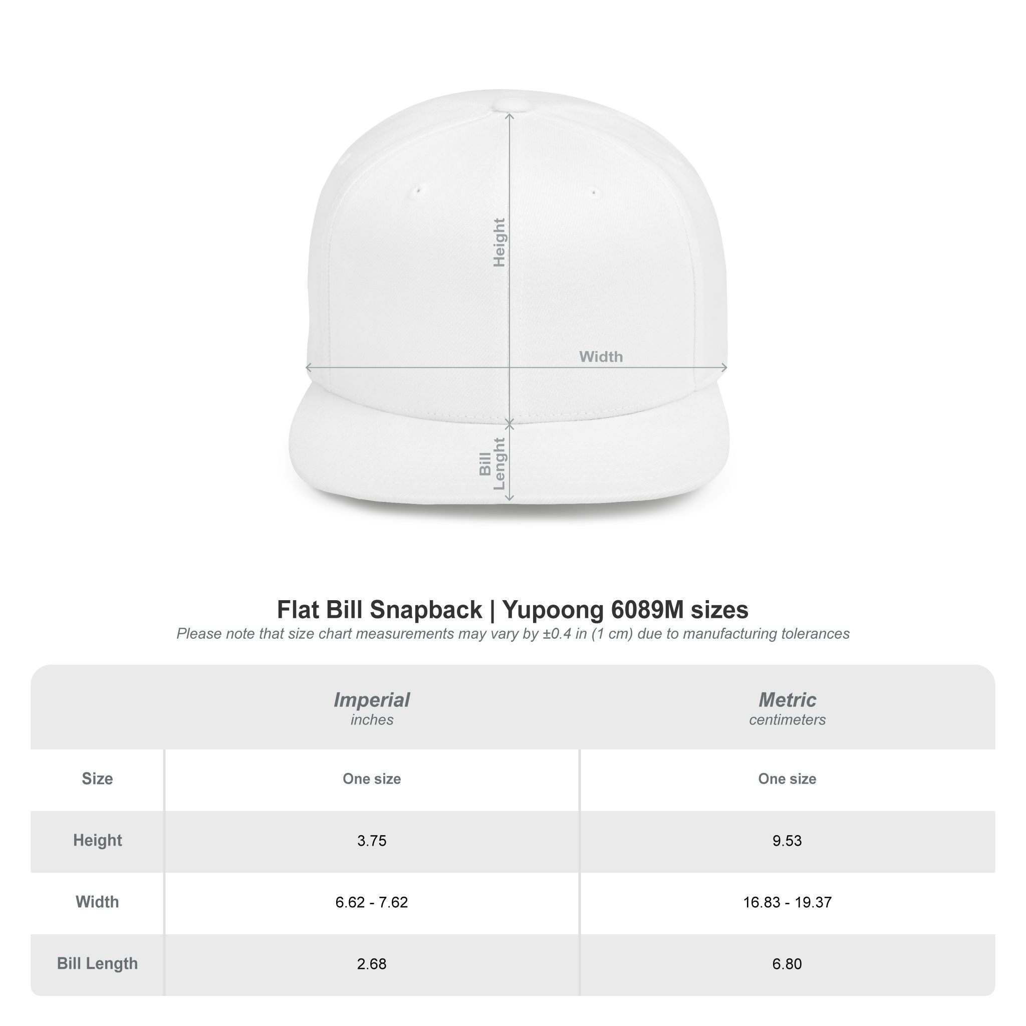 Snapback Hat — "Live Music Is My Jam" Graphic Flat Bill Cap