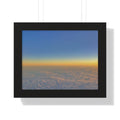 Sunset Over Clouds Framed Horizontal Poster