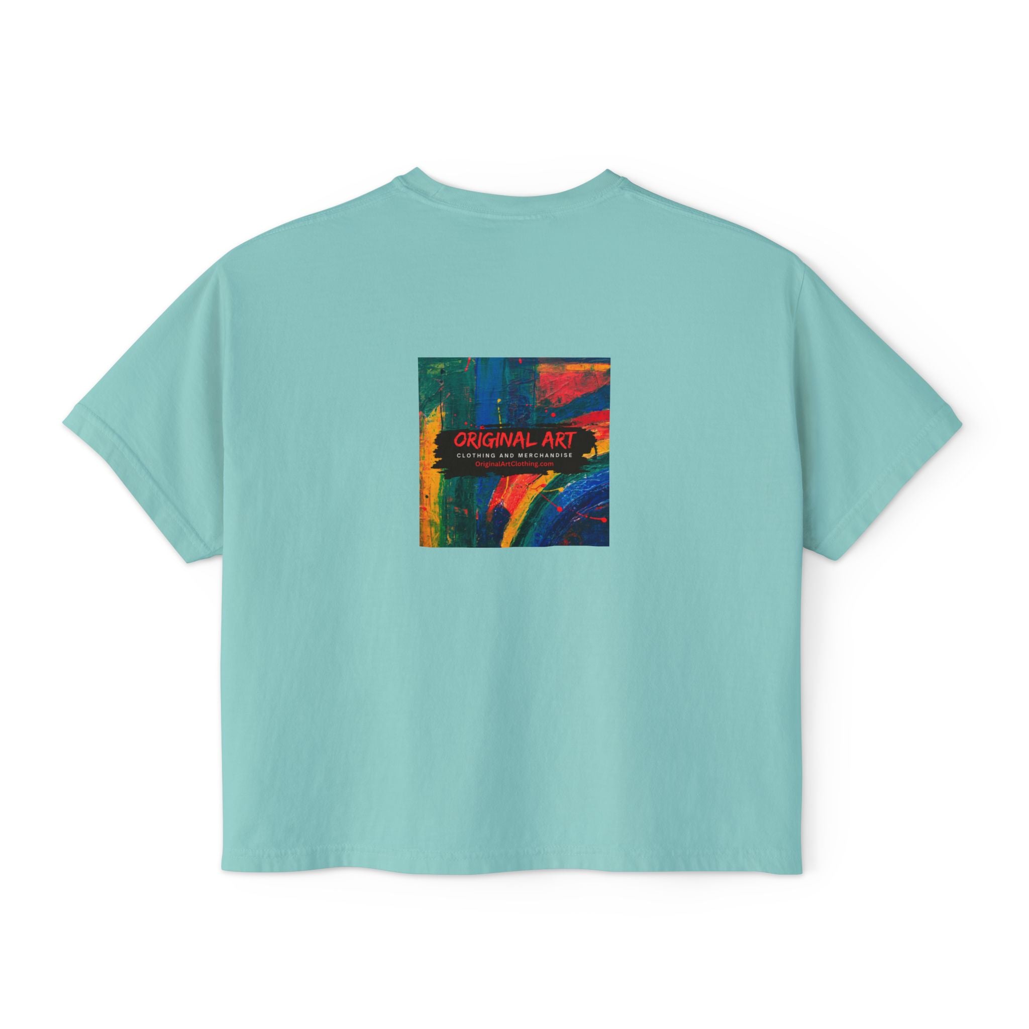 Teacher T-Shirt — "I teach. I help small humans become big thinkers." Boxy Tee