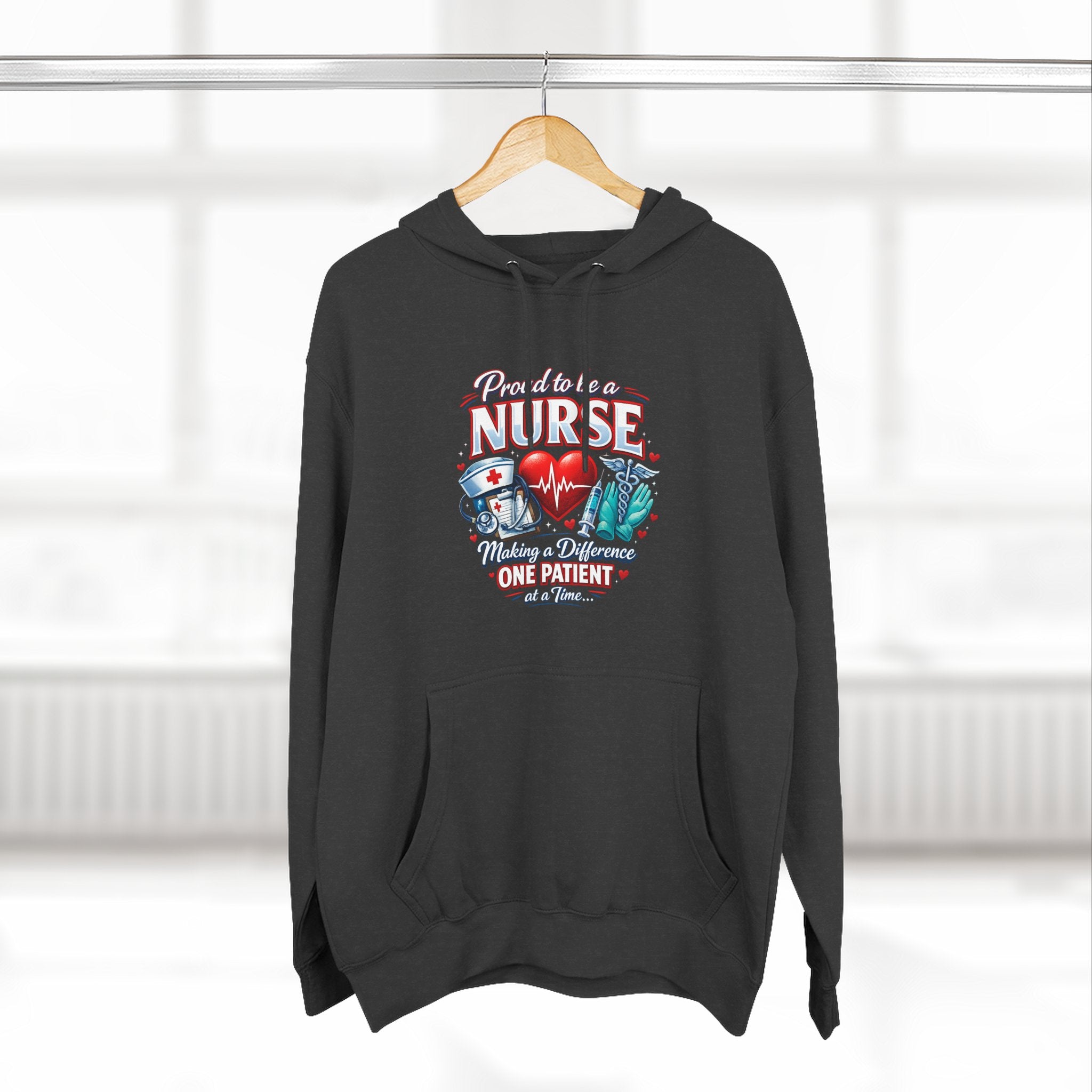 ‘Proud to be a Nurse’ Fleece Pullover Hoodie