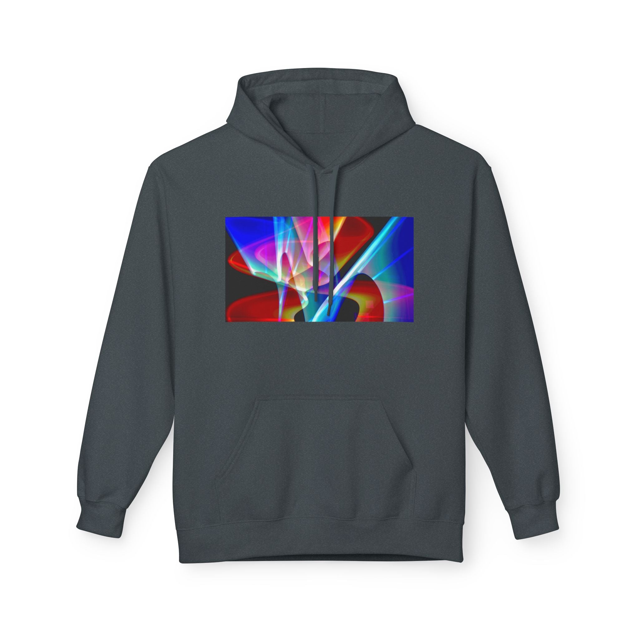 Vibrant Abstract Art Fleece Hoodie