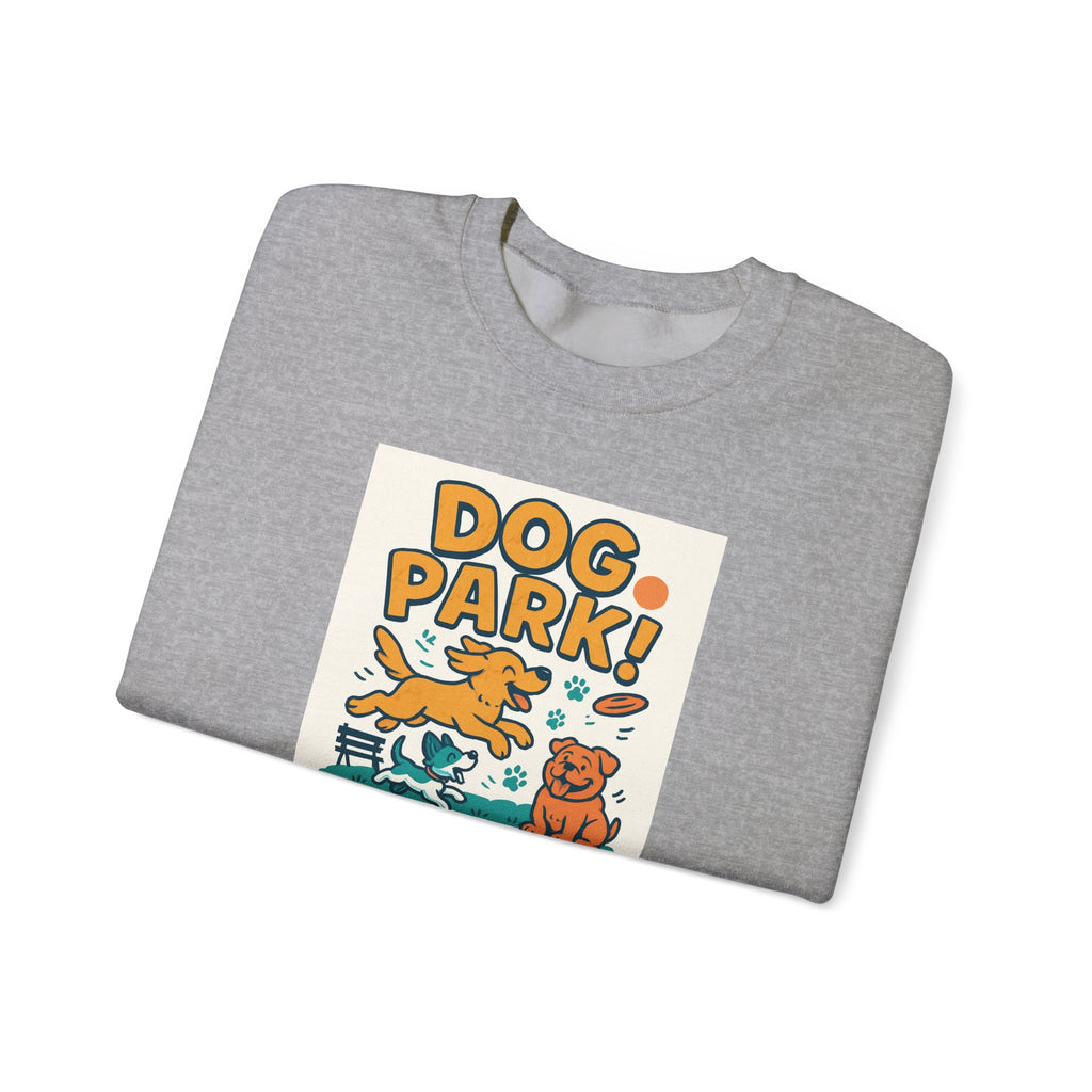 Dog Park Crewneck Sweatshirt - Unisex, Casual Wear, Pet Lover Gift, Outdoor Activities, Cozy Sweatshirt for Dog Owners