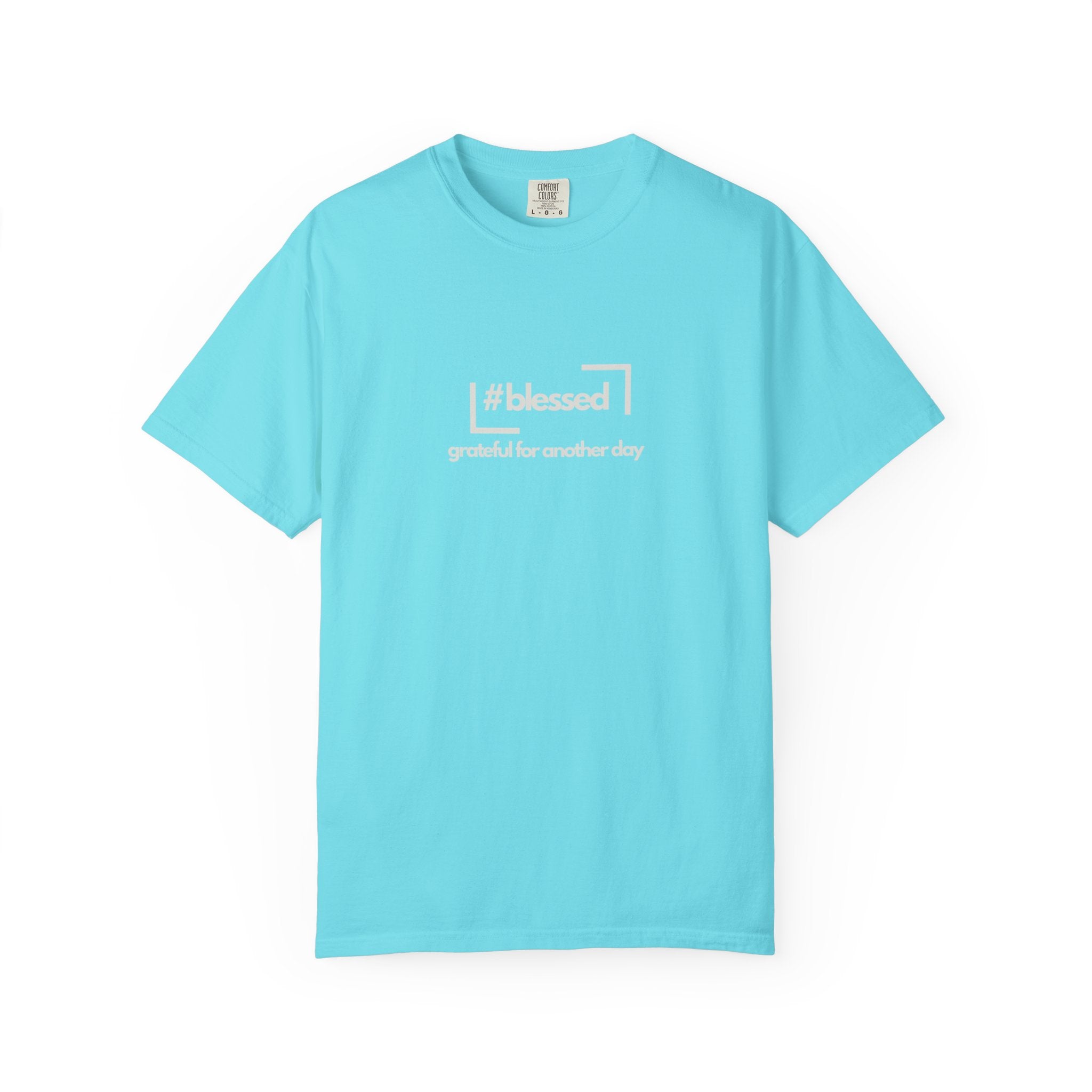 Blessed Hashtag T-Shirt — "#blessed grateful for another day" Casual Graphic Tee