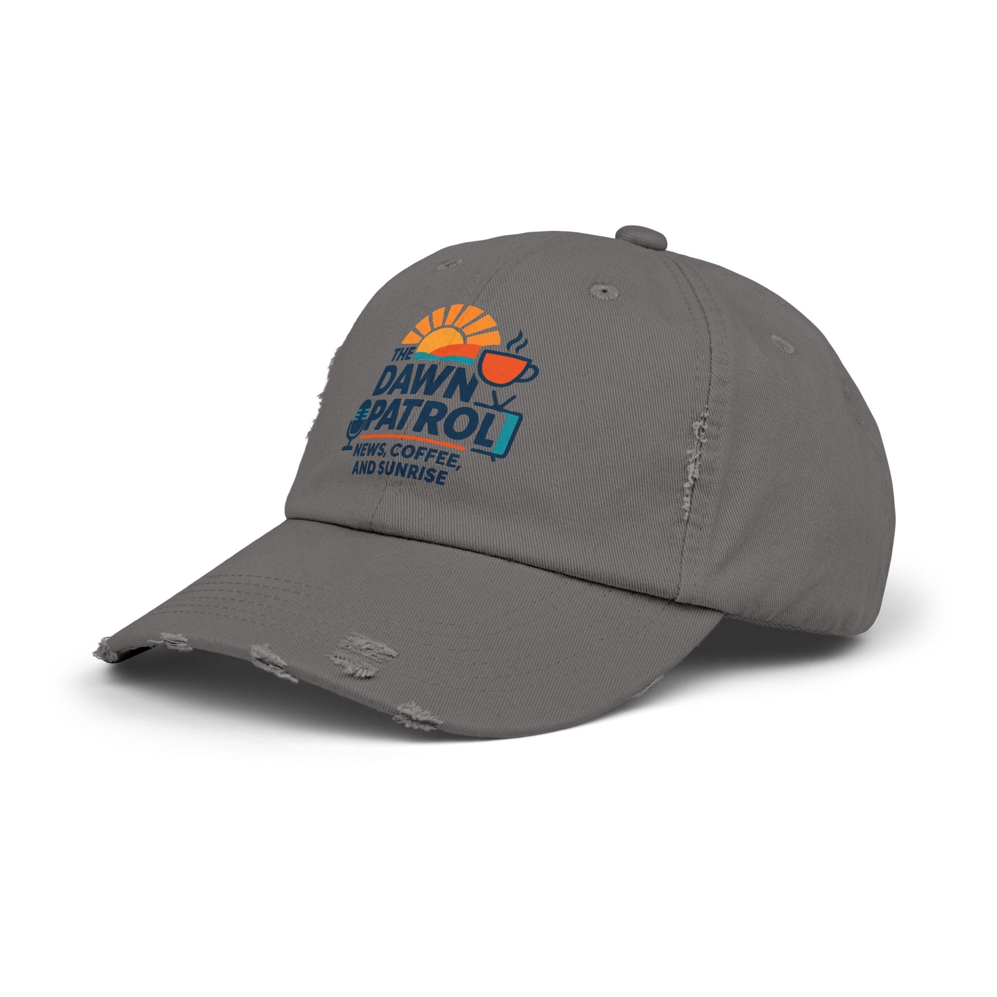 Dawn Patrol Distressed Cap - 'News, Coffee, and Sunrise' Vintage Baseball Hat