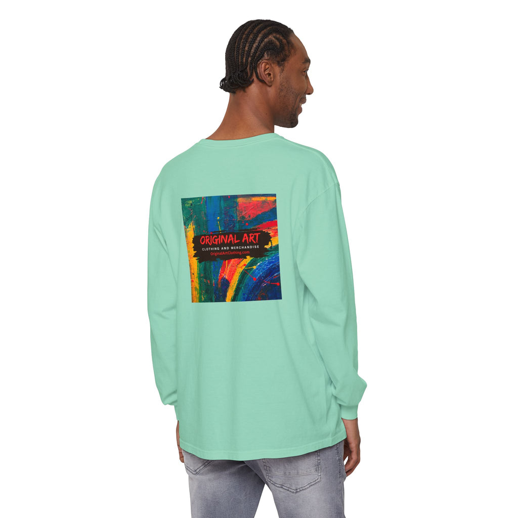 TV News Videographer: Unisex Garment-dyed Long Sleeve T-Shirt