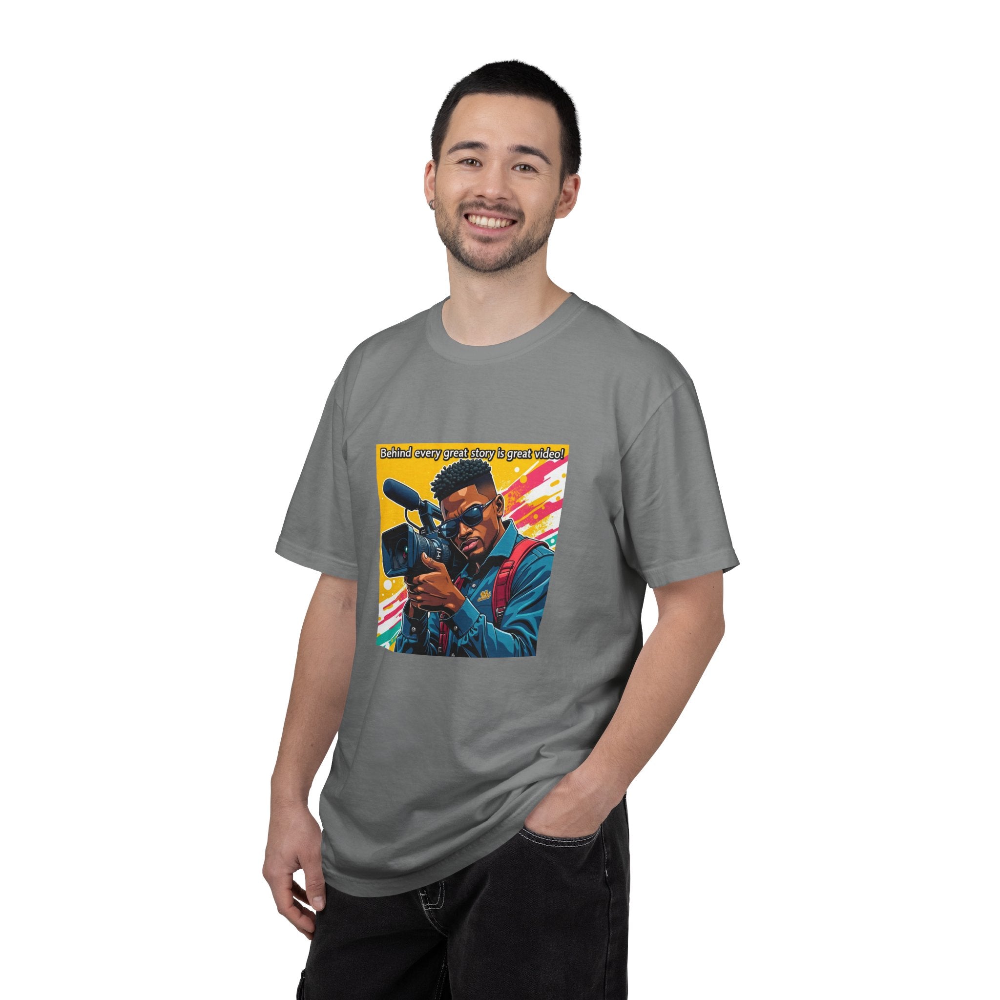 "Behind Every Great Story is Great Video" Graphic T-Shirt